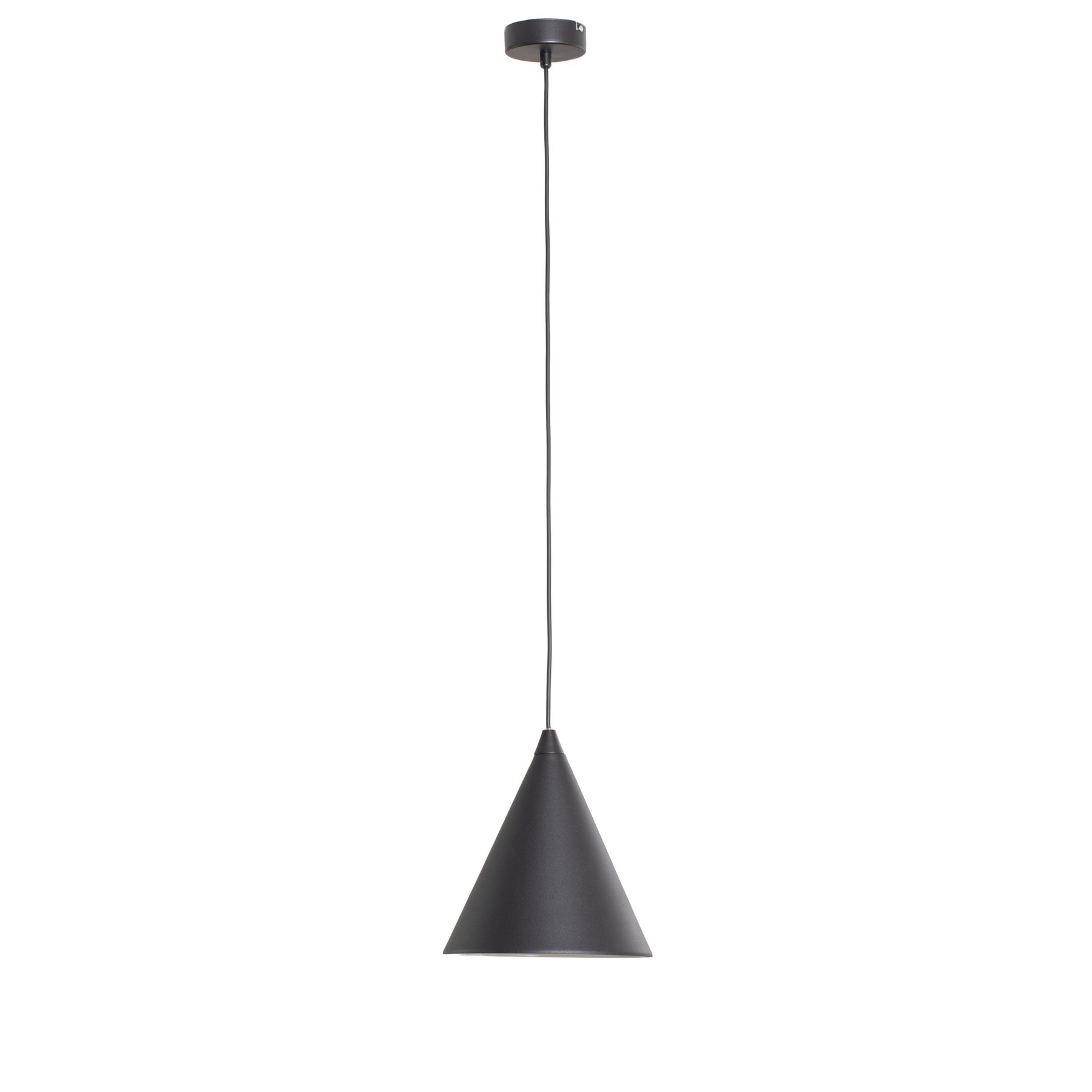 Lampada a sospensione Form, metallo nero, Ø 24 cm, forma conica - ALDEX