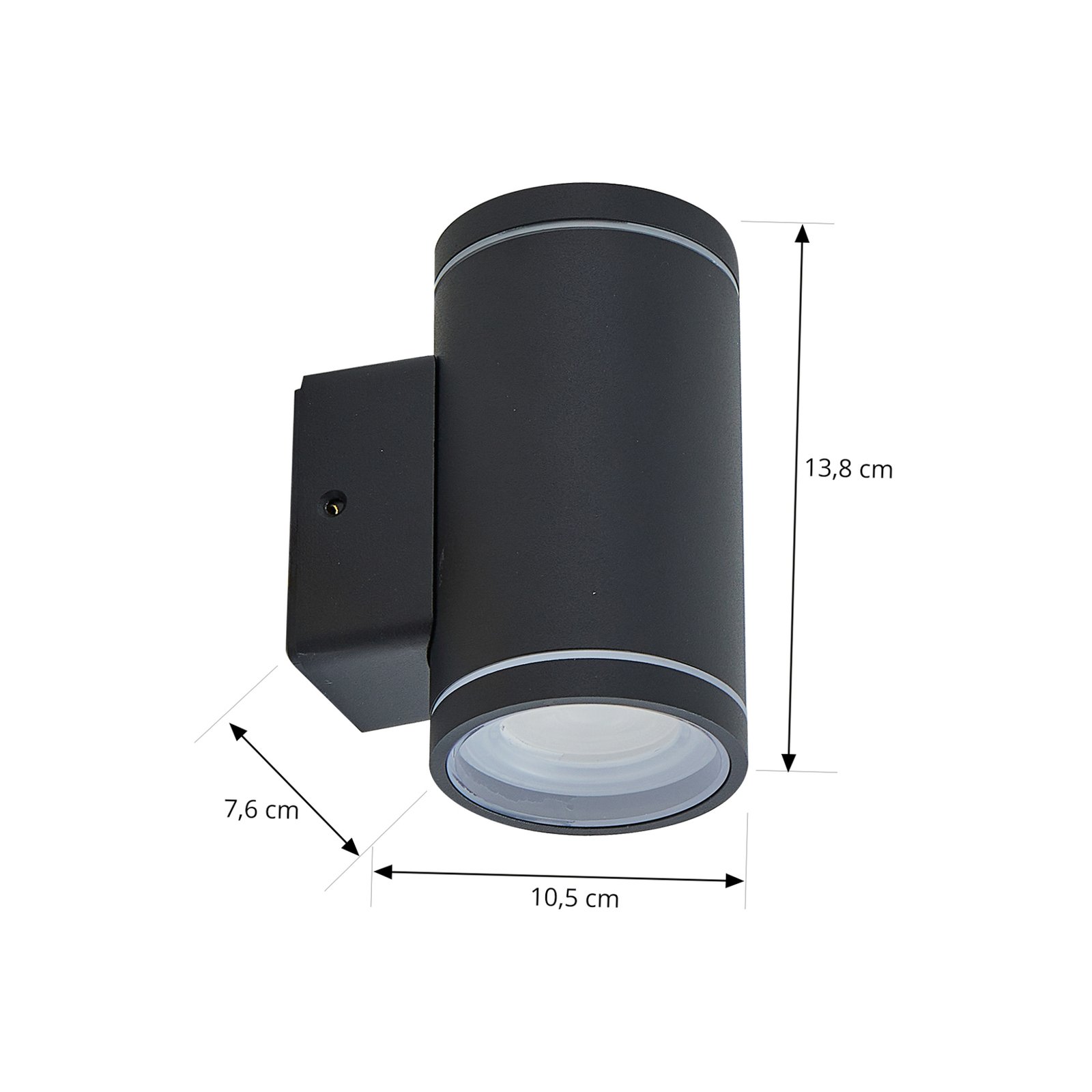 Valtin Smart LED Applique Murale d'Extérieur Noir - Lindby