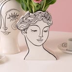 KARE Vase Favola Lady, hauteur 25 cm, céramique, noir/blanc