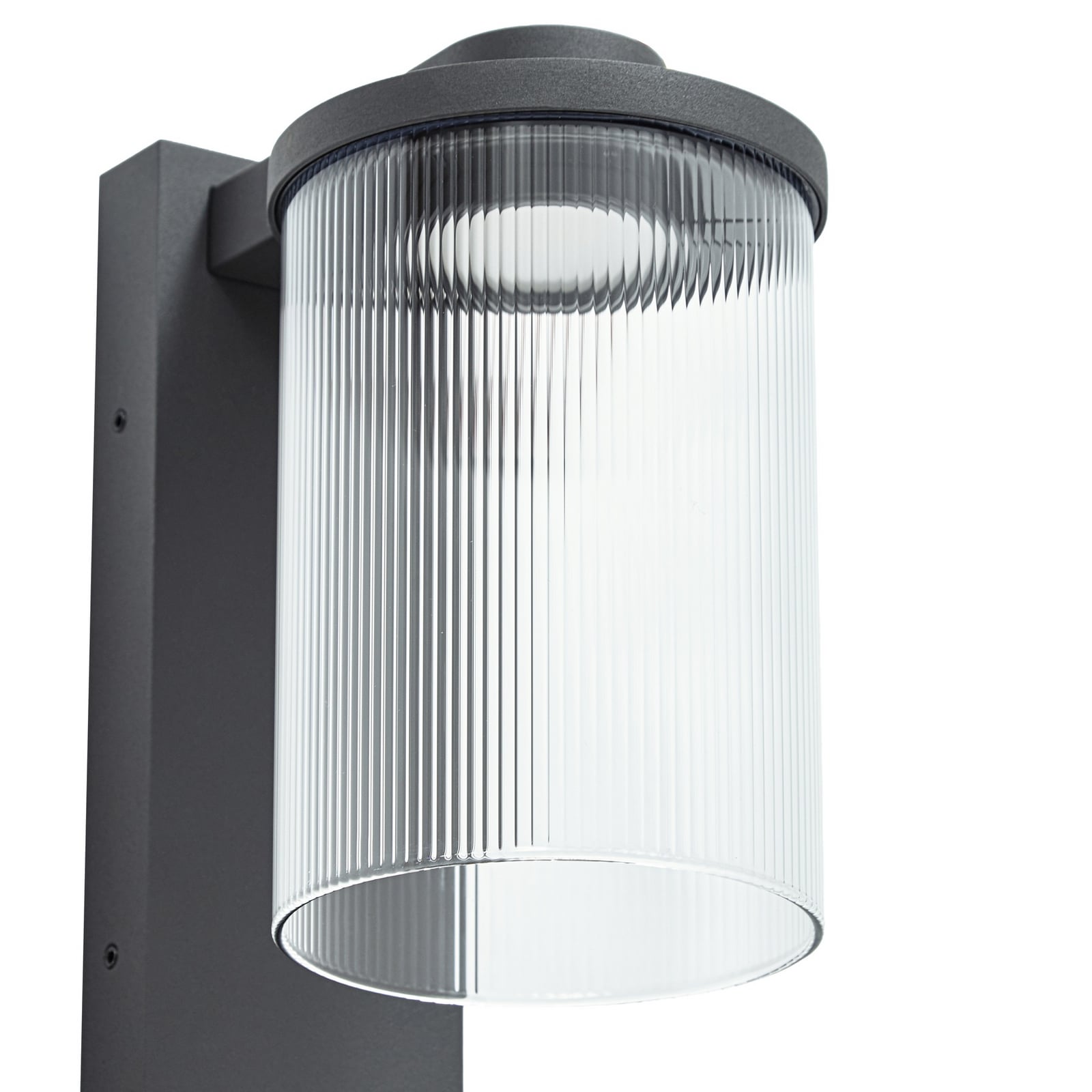 Beelia LED vanjska zidna svjetiljka, senzor, IP65, staklo, aluminij, antracit -