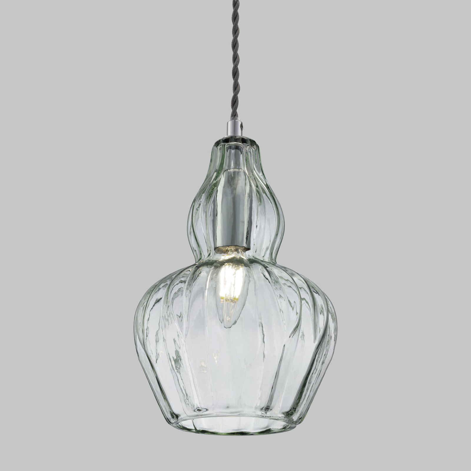 Maytoni Eustoma pendant light, green, for Living / Dining Room, metal, glass, E14, 40 W, energy efficiency: A++, H: 23 cm