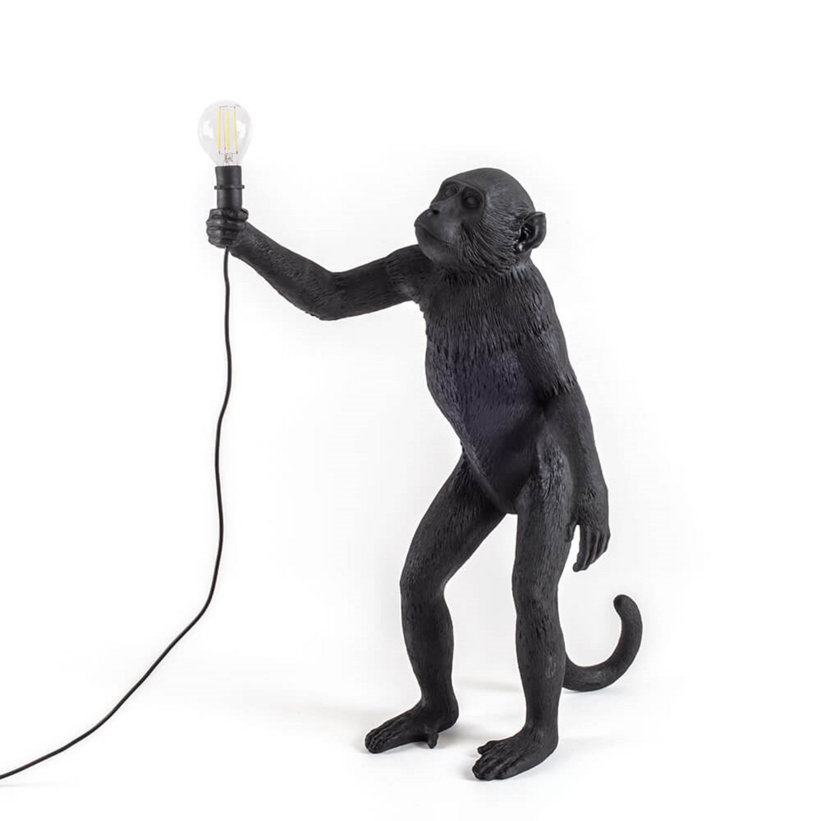 Monkey Standing Outdoor Table Lamp Black - Seletti