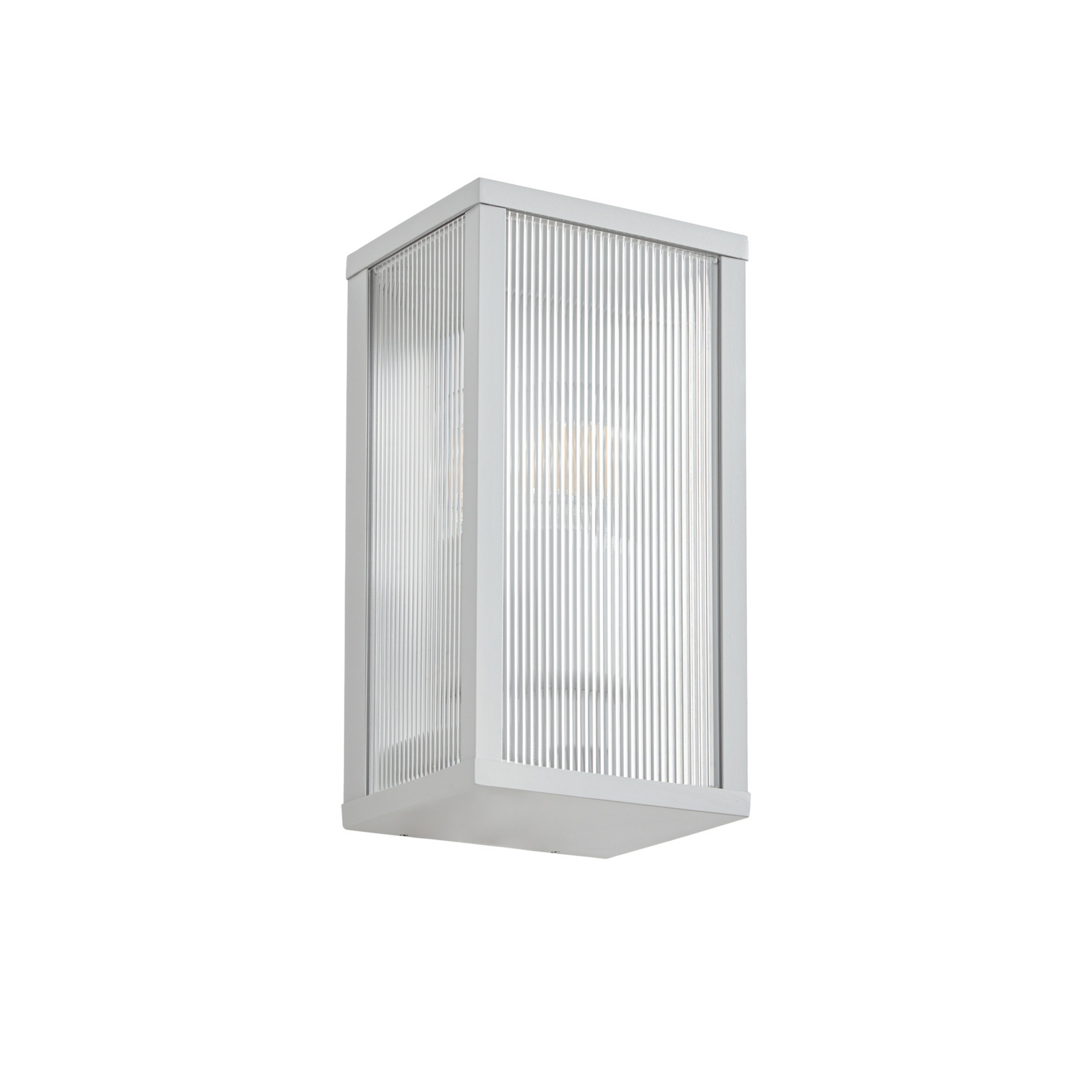 Peldar Außenwandlampe, 26cm hellgrau/geriffelt IP44 - Lindby