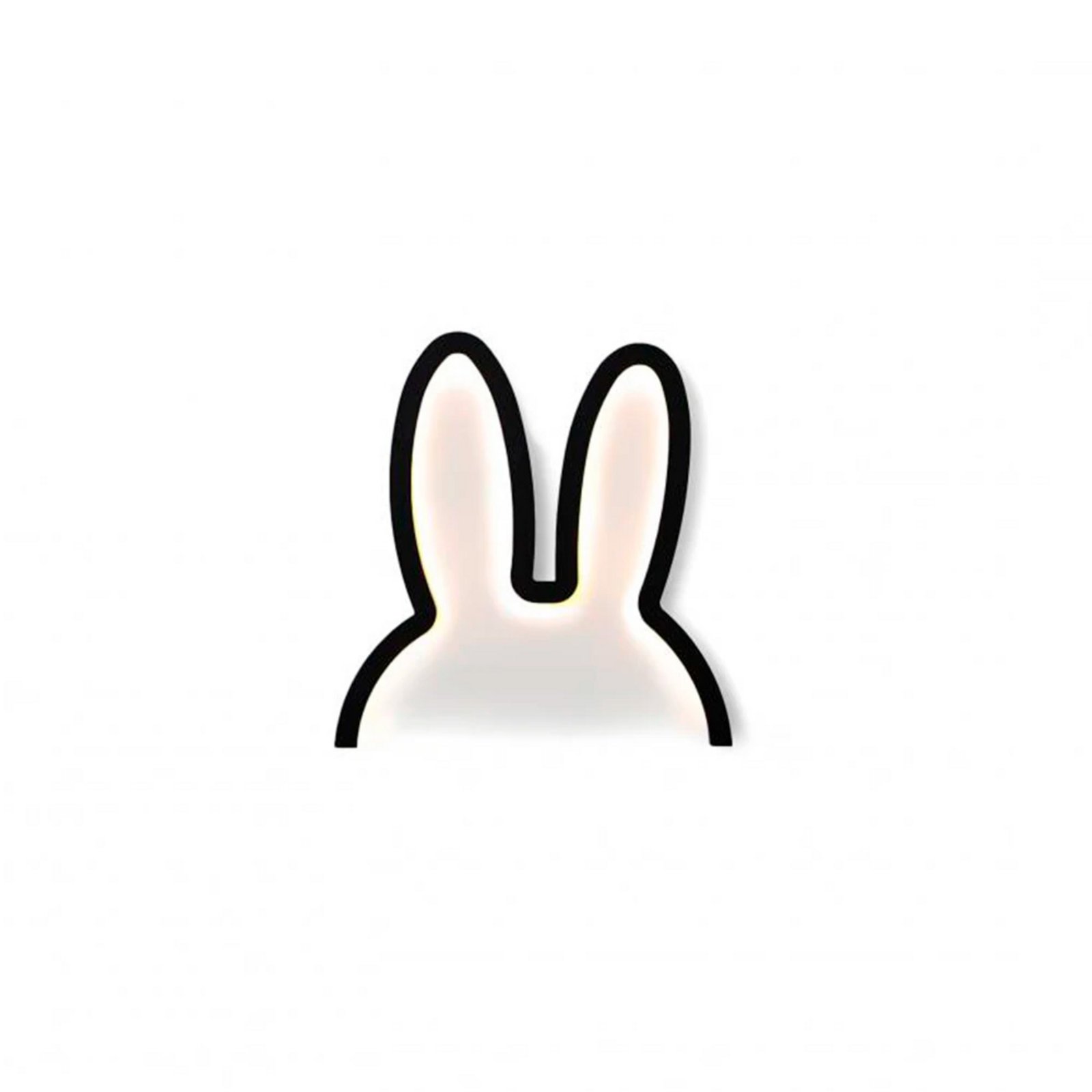 Miffy Aplique de Pared Negro LED Mood Light Chica - Atelier Pierre