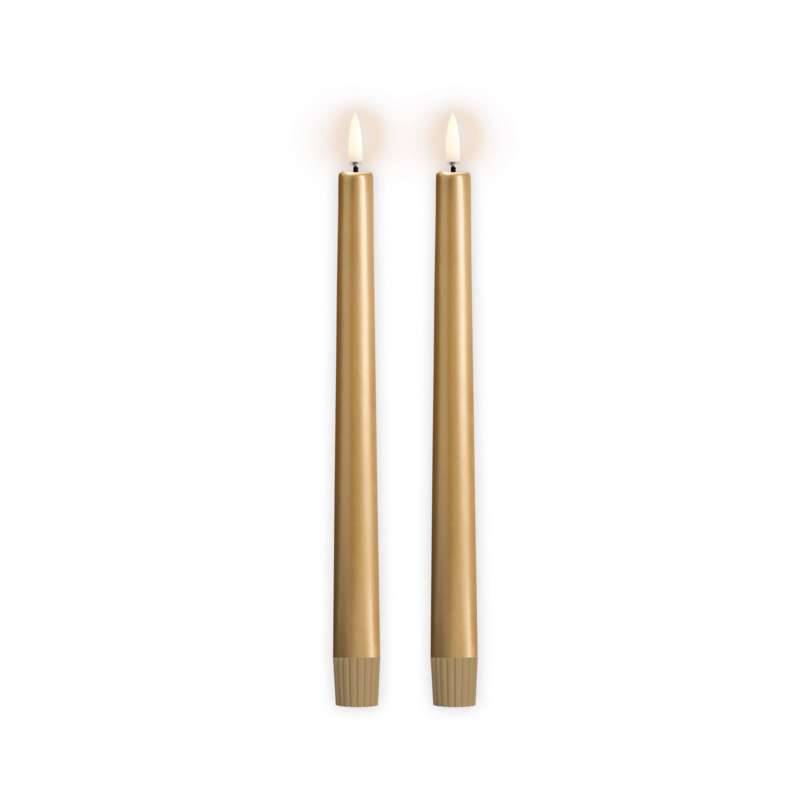 Świeca LED o zwężającym się kształcie, złota, wysokość 25 cm, zestaw 2 sztuk – Świeca LED o zwężającym się kształcie, złota, wysokość 25 cm, zestaw 2 sztuk –