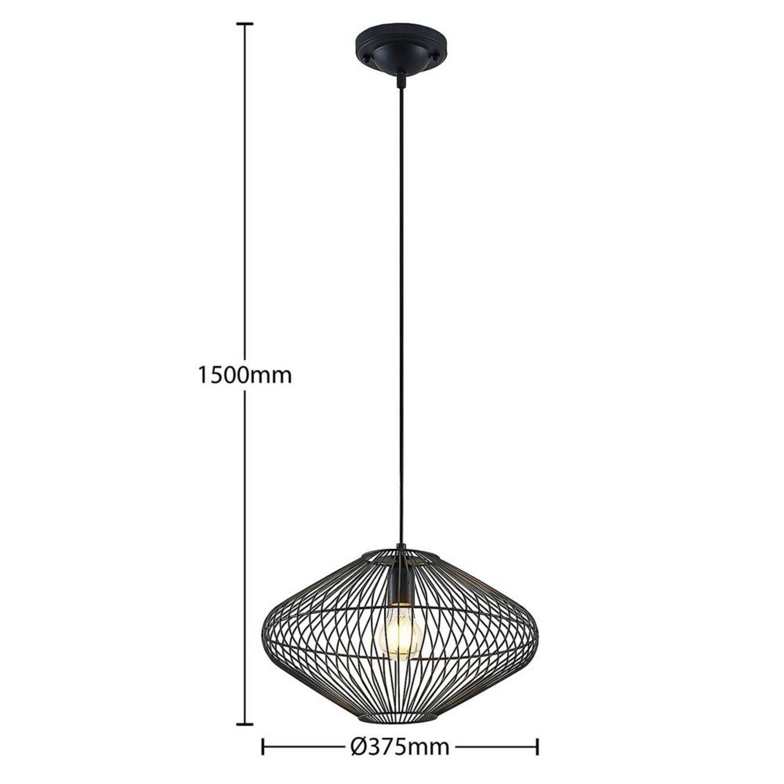 Ubali Závěsná Lampa Black - Lindby