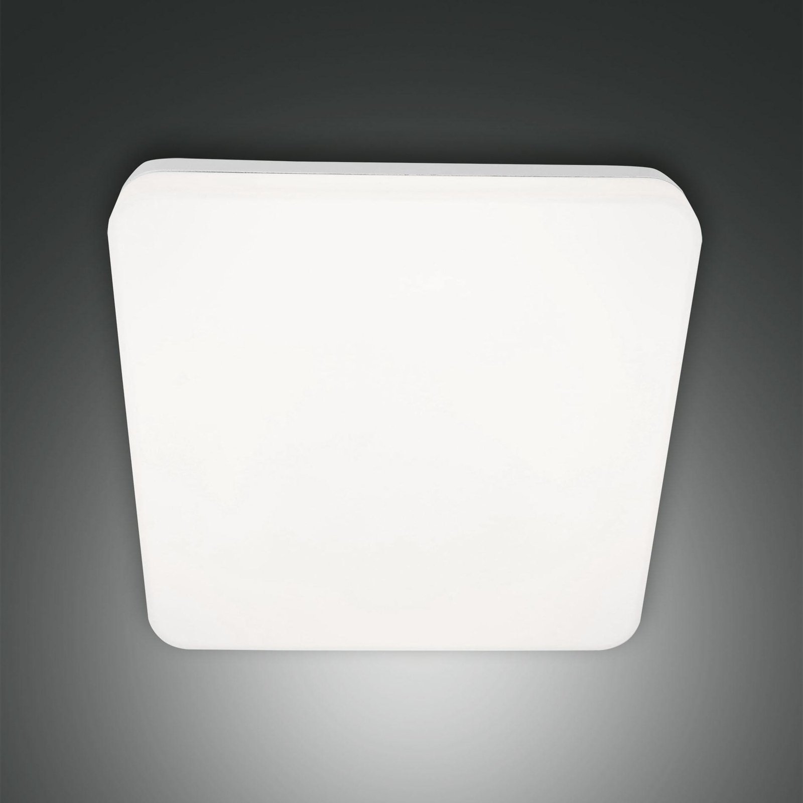 Folk LED outdoor ceiling light, 28 cm x 28 cm, white, IP65