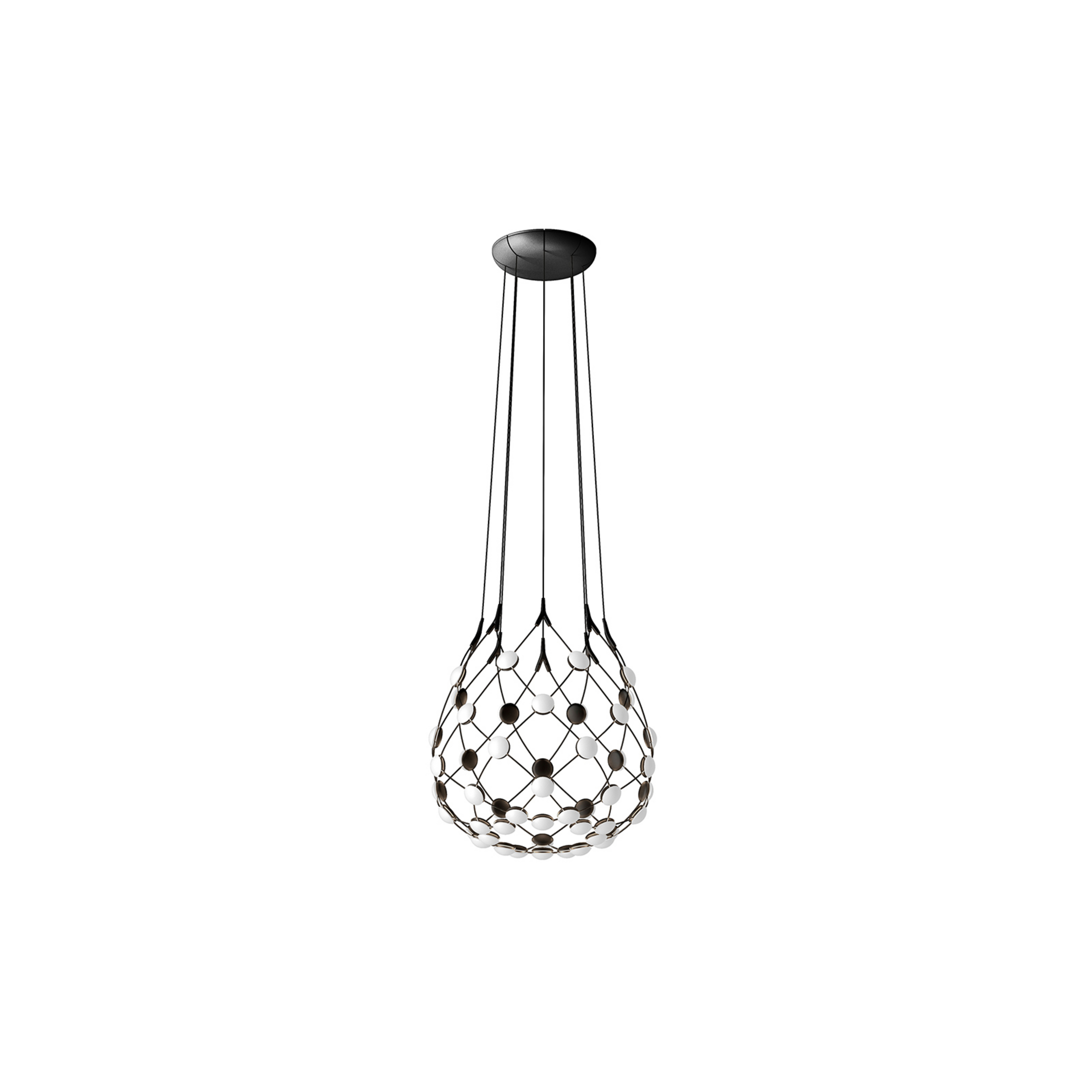 Mesh Pendelleuchte Ø100xH90 Phase 1m Black - Luceplan