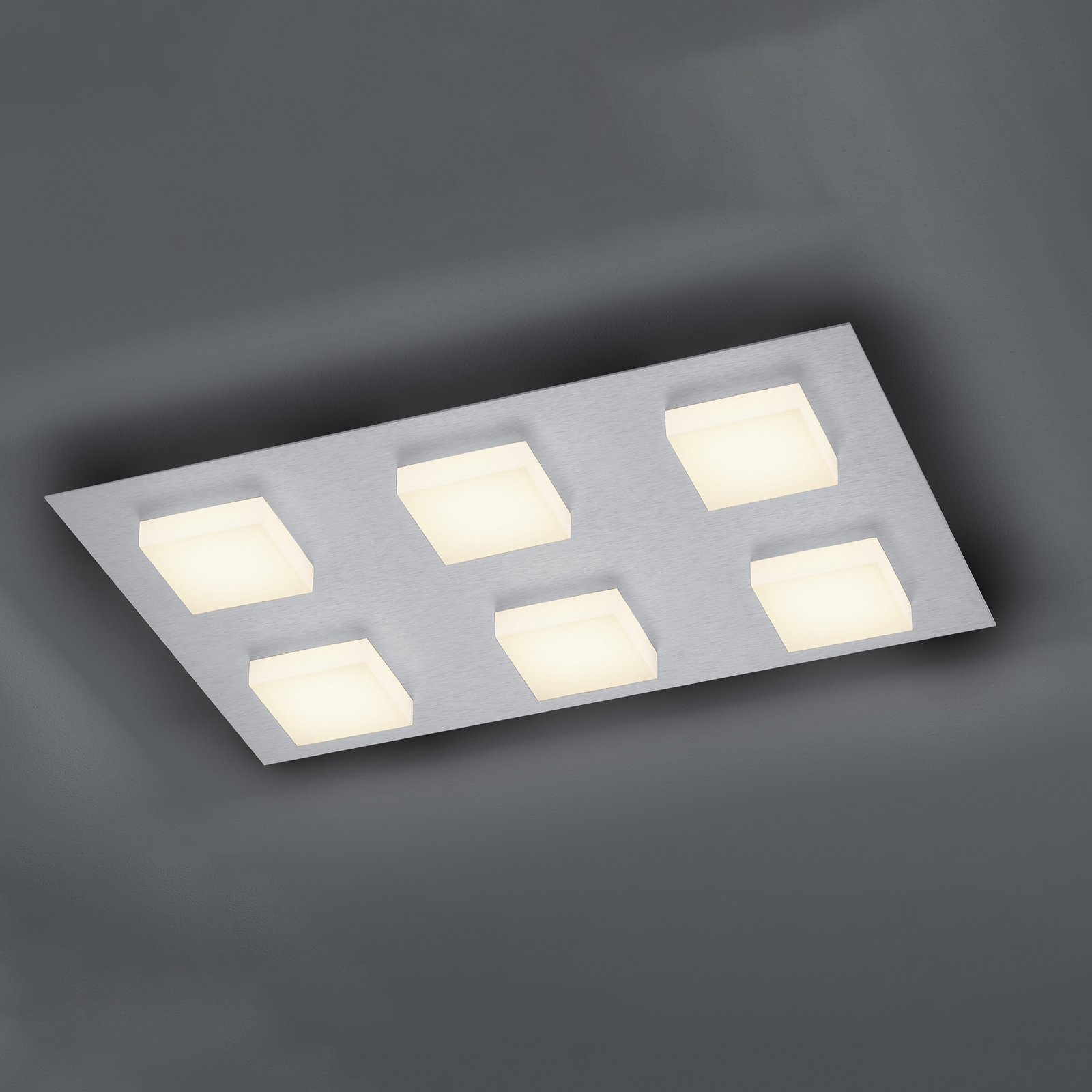 BANKAMP Luno LED ceiling light 6-bulb