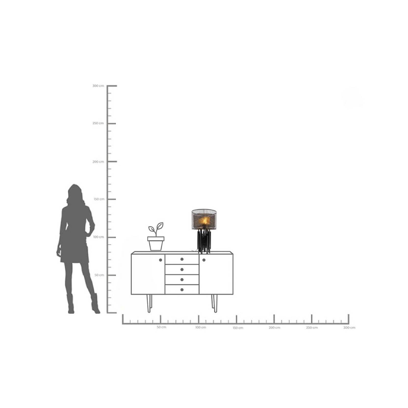 KARE Tischleuchte Coachella Glam, schwarz/gold, 59 cm, E27 günstig online kaufen