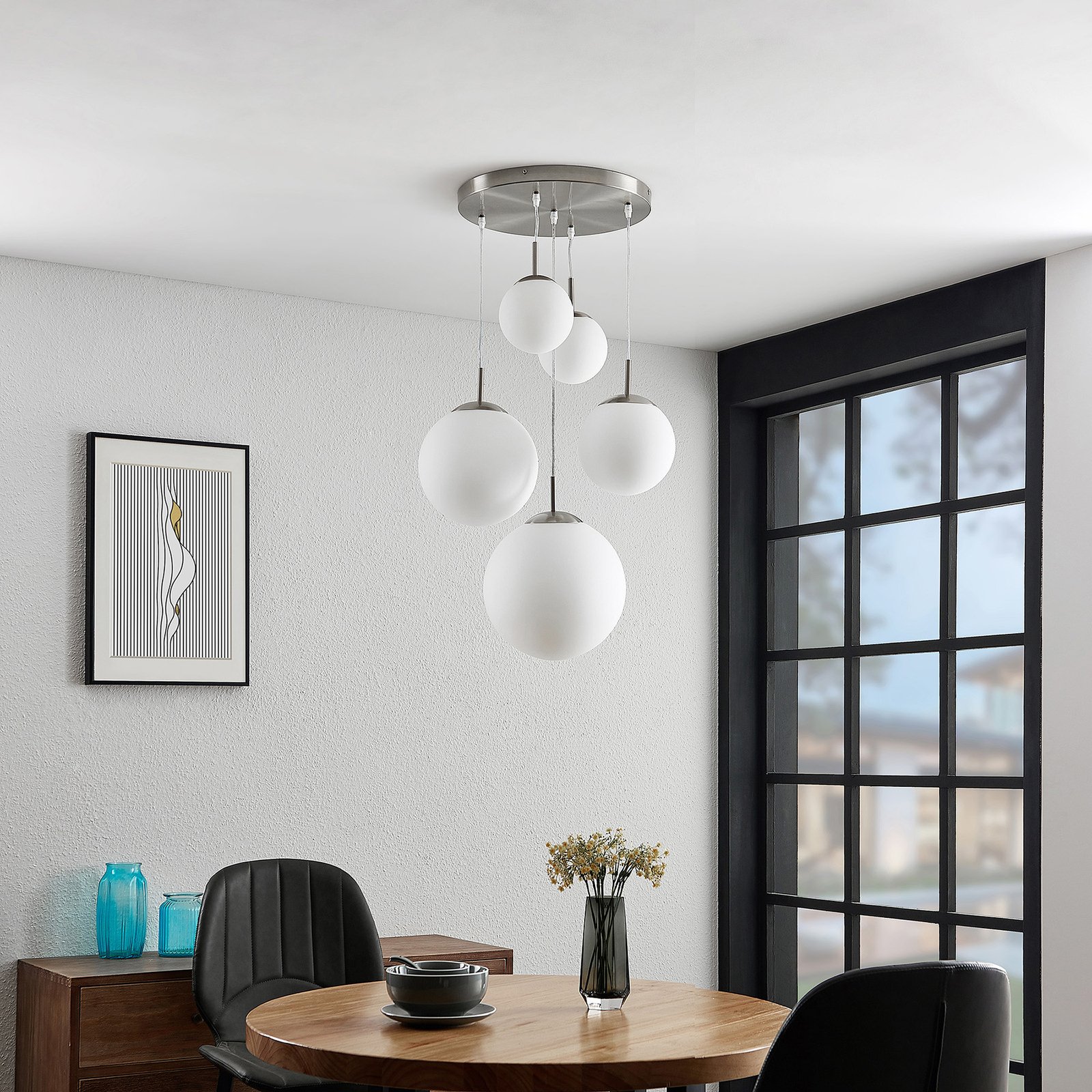 Lindby Heleska hanglamp, 5-lamps