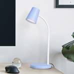 Lampe de table LED Luis, dimmable 3 niveaux, bleu