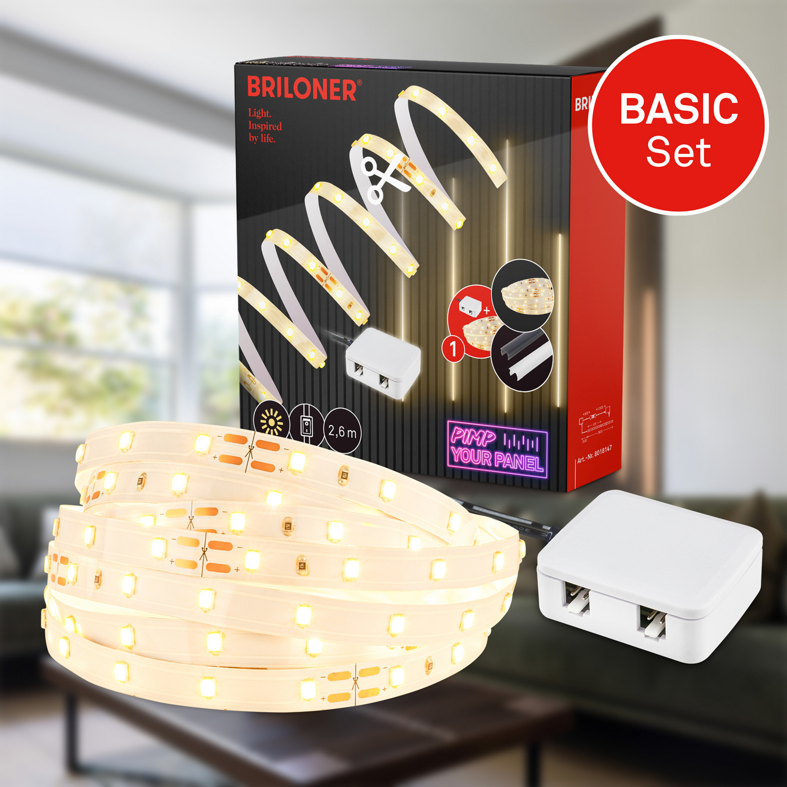 LED-Stripe Pimp your panel, Starterset, Länge 2,6 m