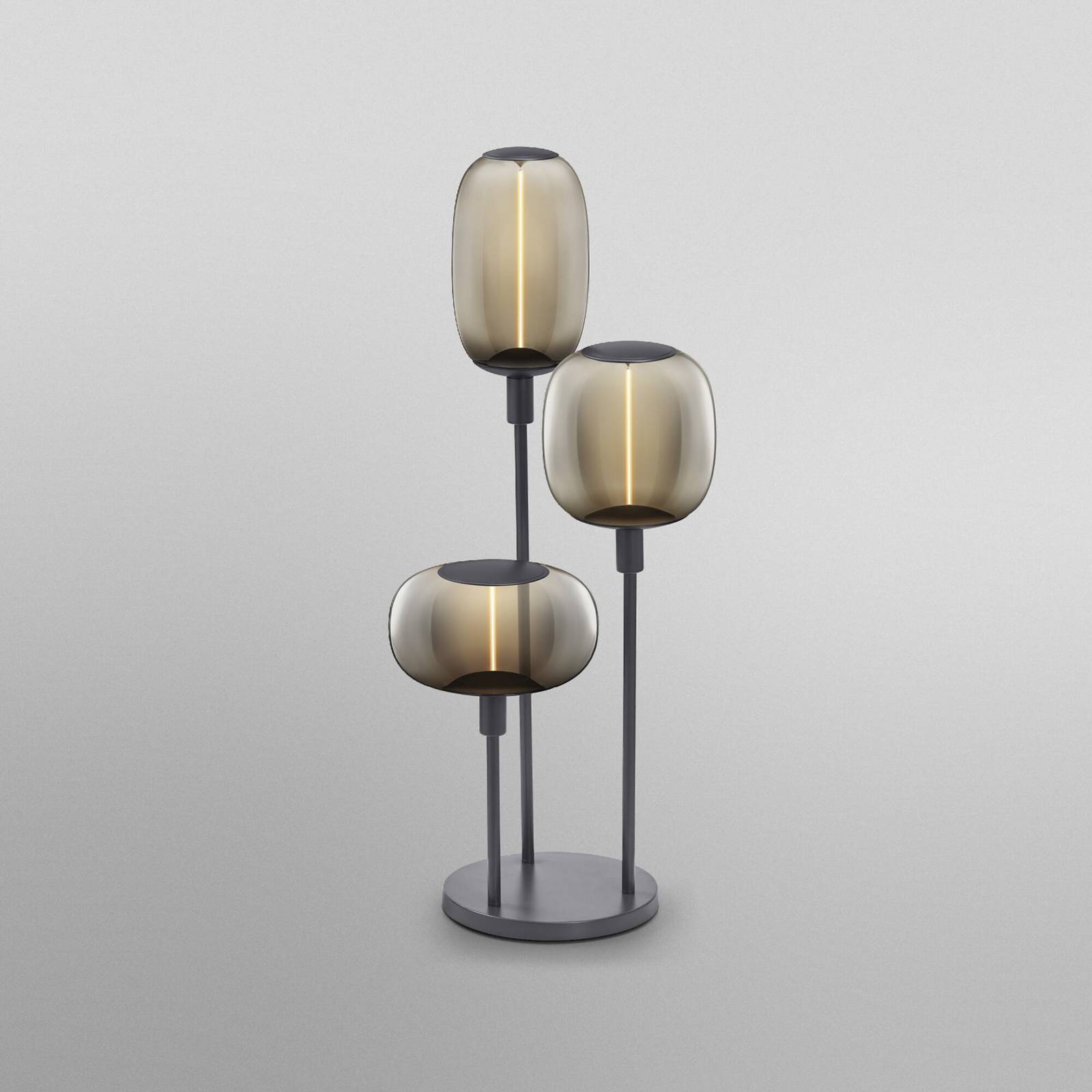 Lampa podłogowa OSRAM DECOR STICK, ciemnoszara, wysokość 78 cm, 3 x E27