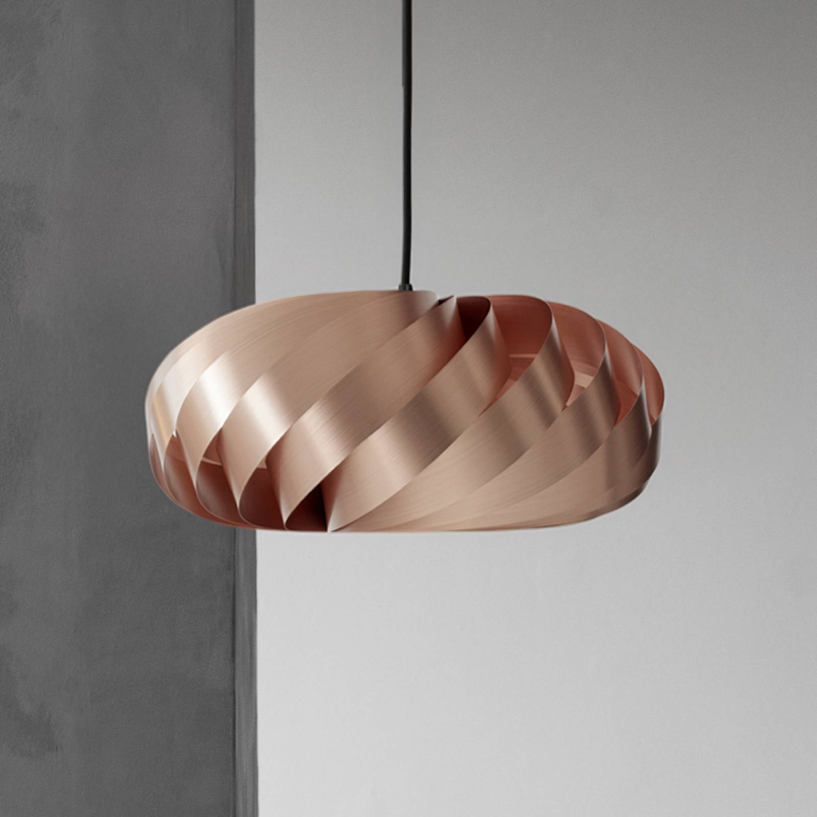 Lampa wisząca Tom Rossau TR5, Ø 40 cm, miedź, aluminium