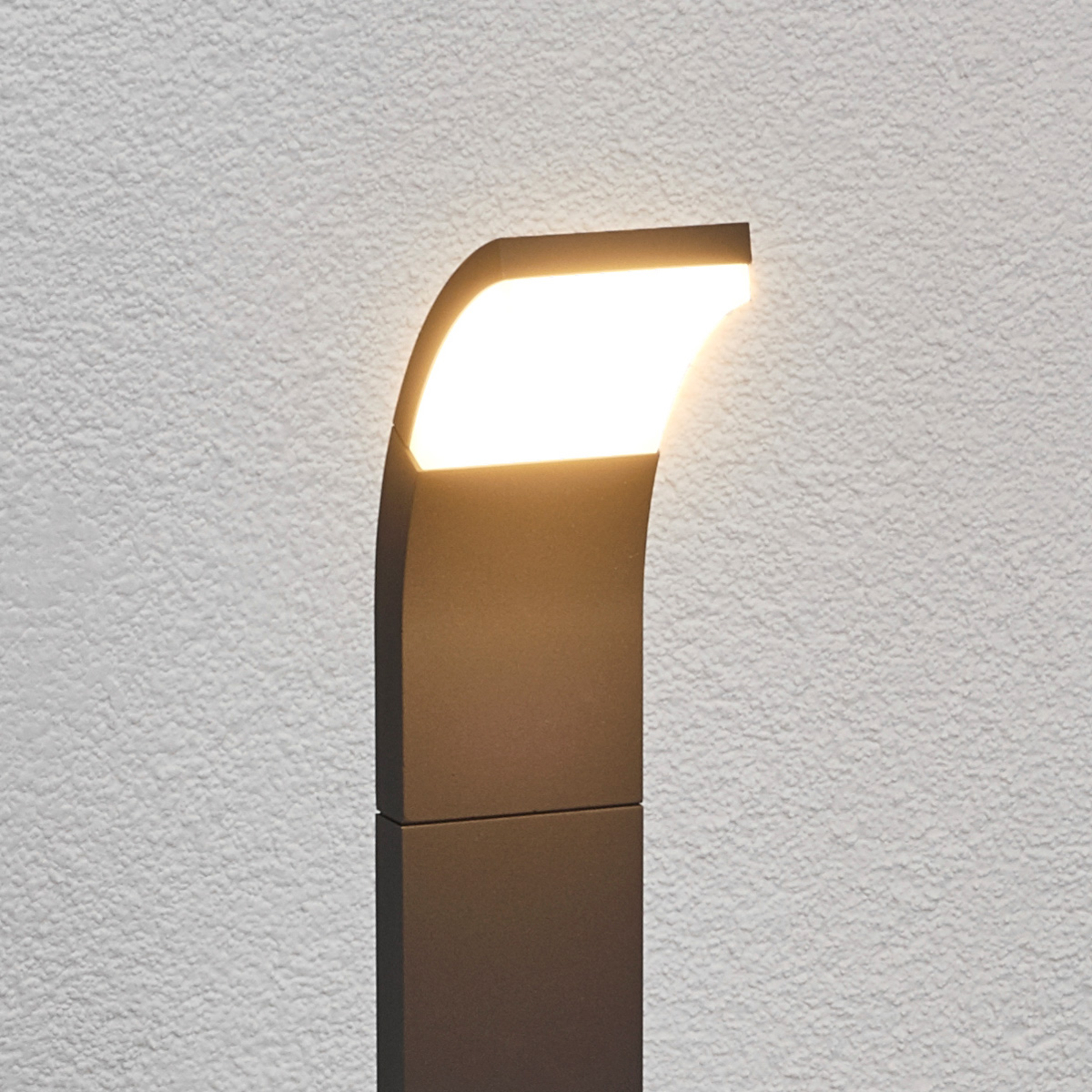Grafitfarbene LED-Wegeleuchte Timm, 100 cm
