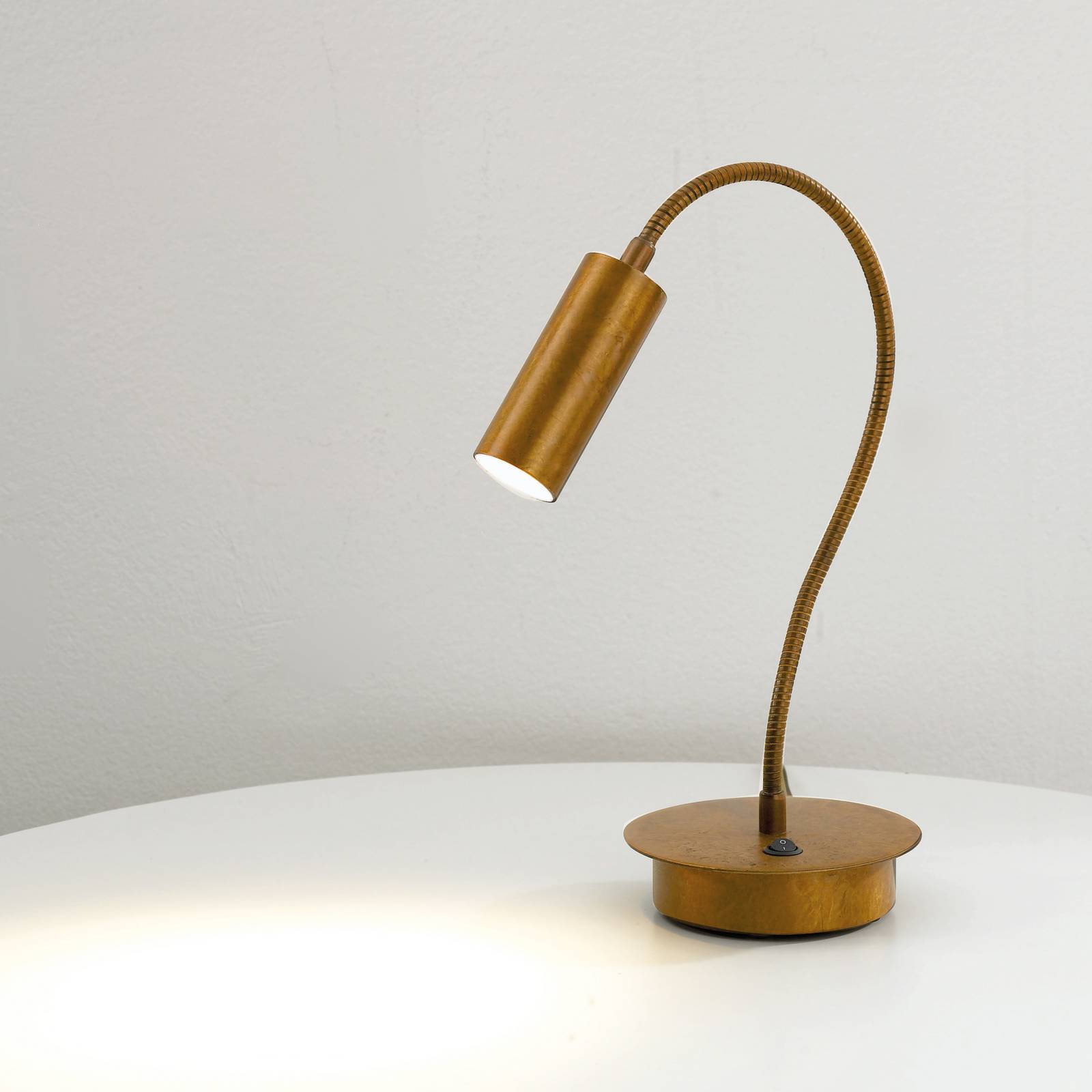 Cremasco Lampe à poser 7538, laiton bruni, réglable, GU4-MR11