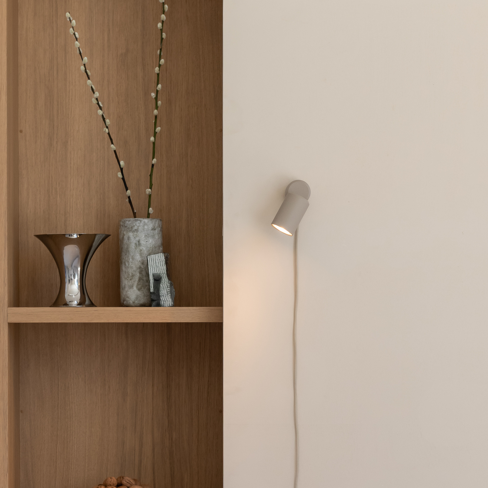 IT'S ABOUT ROMI Applique murale Milan, couleur sable, Ø 6 cm, métal