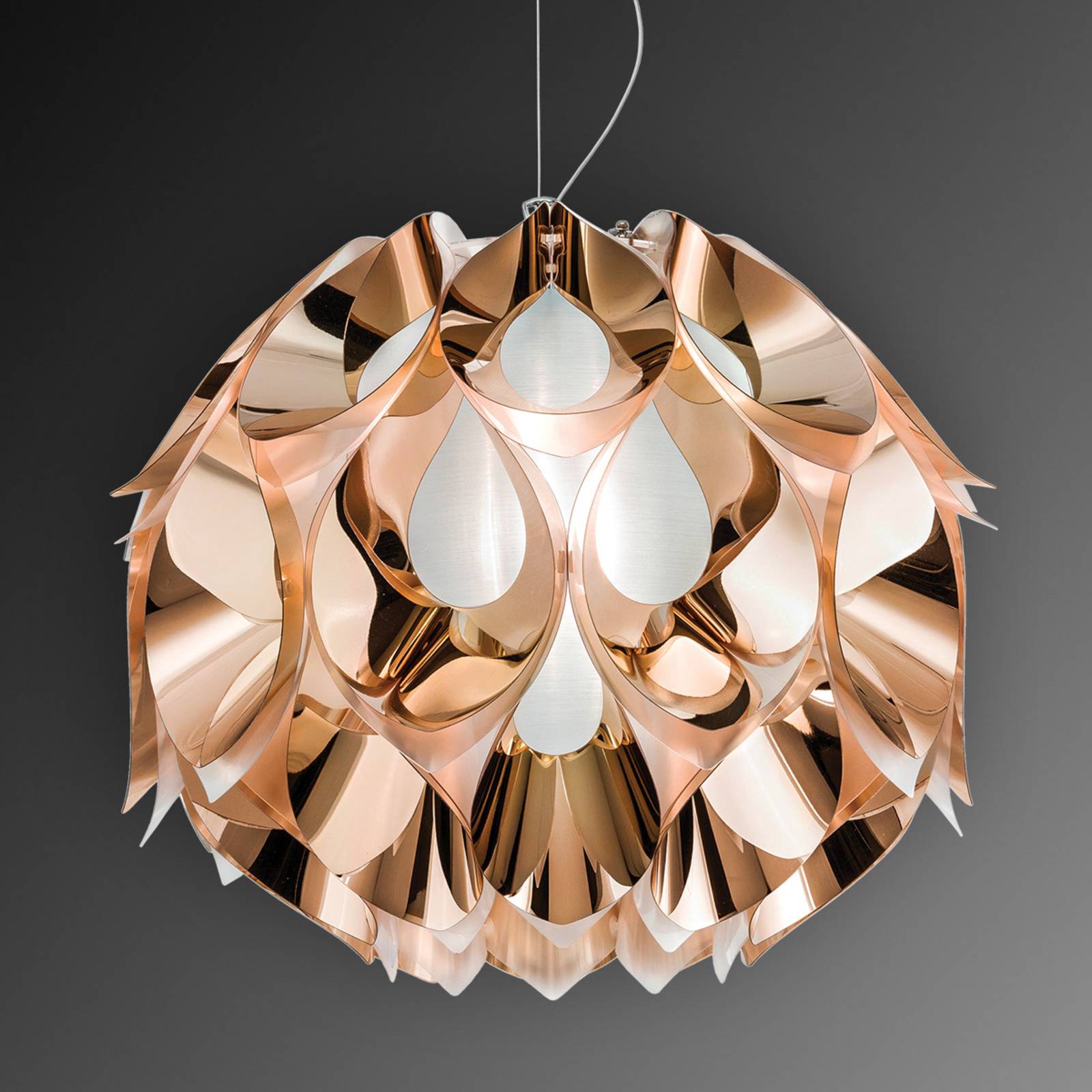 Slamp flora - designer függő lámpa, réz, 50 cm