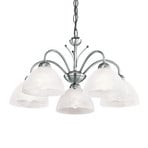 Chrome-coloured Milanese pendant lamp, 5-bulb