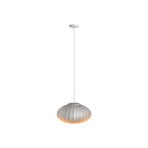 Mei pendant light, flat oval lampshade, white