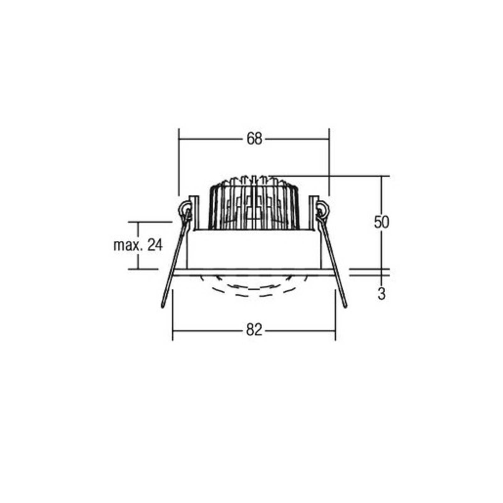 BRUMBERG spot encastré IP65 rond titane