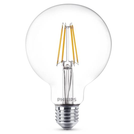 LED globus lampa E27 7W 827 G95 prozirna