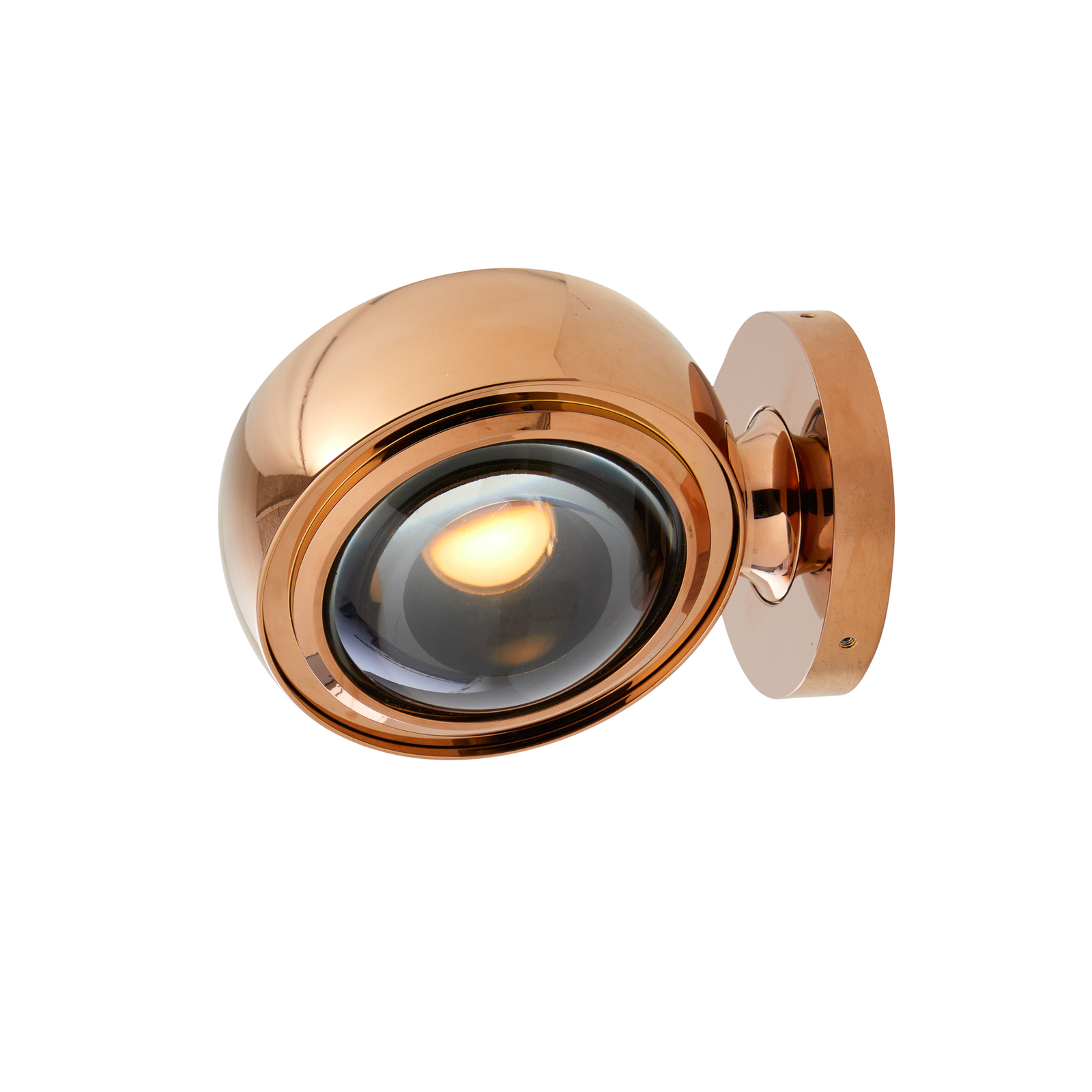 LOOM DESIGN LED wall light Optic rose gold aluminium Ø 12 cm