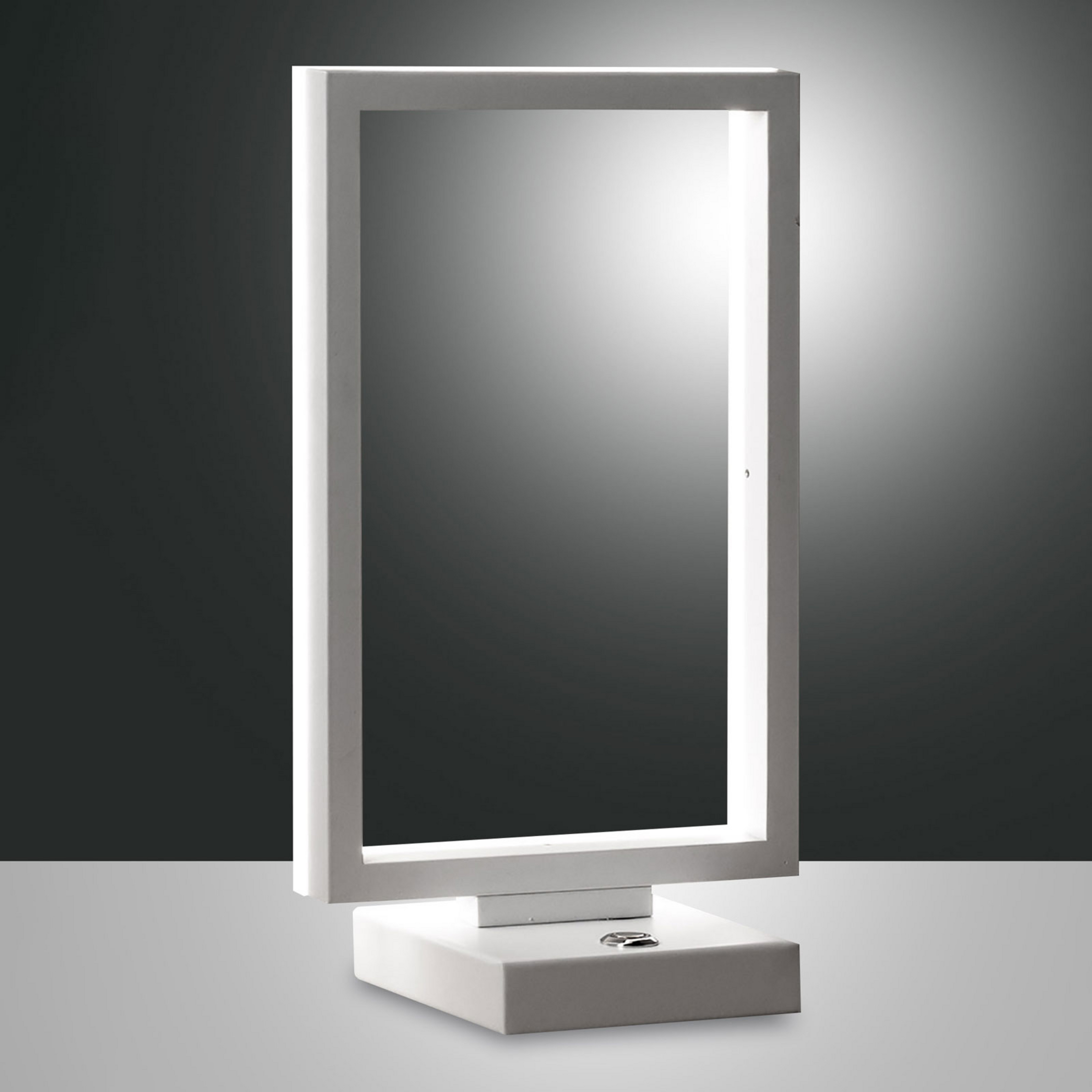Lampe à poser LED Bard, dimmable, en blanc