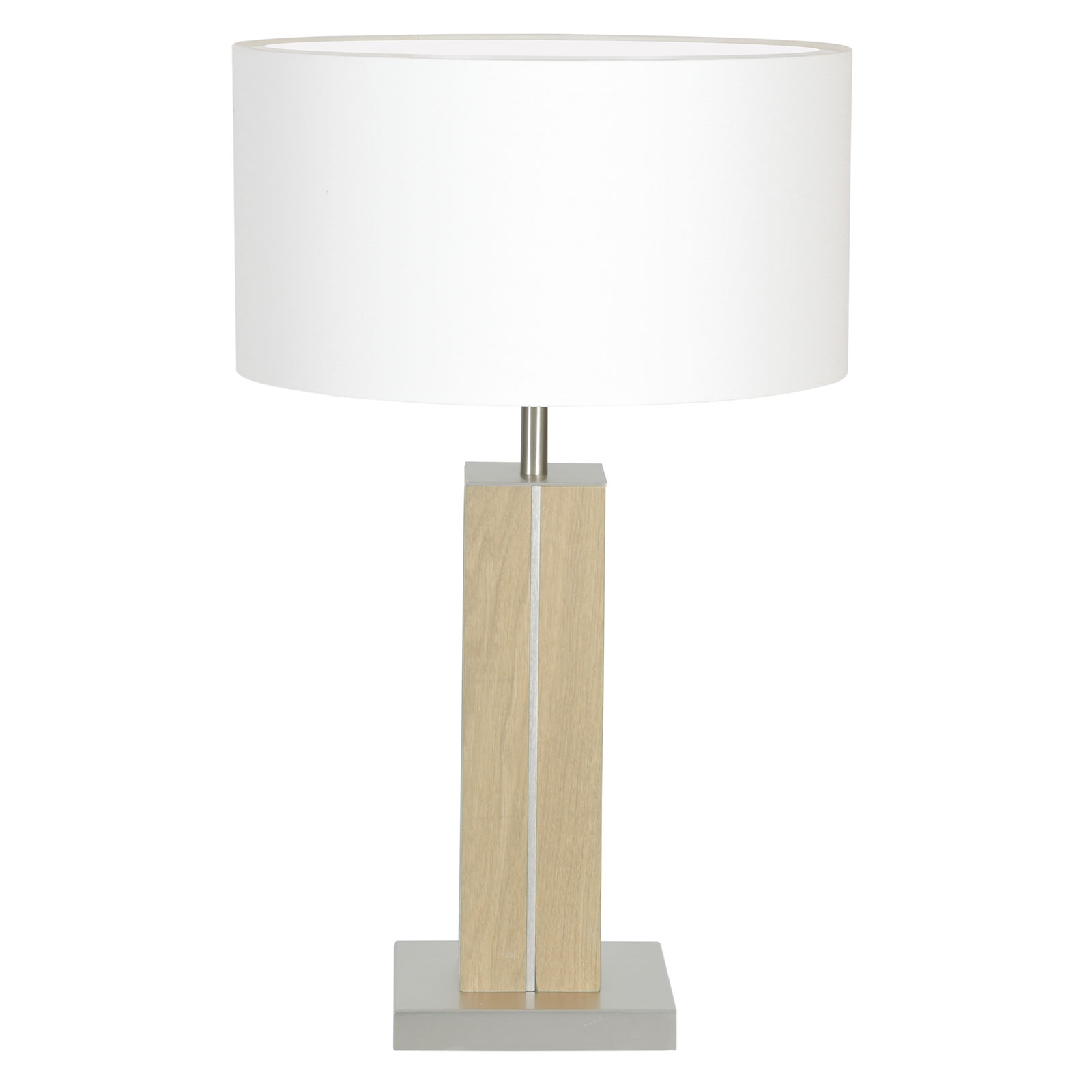 HerzBlut Dana lampe table chêne nat. blanche 56 cm