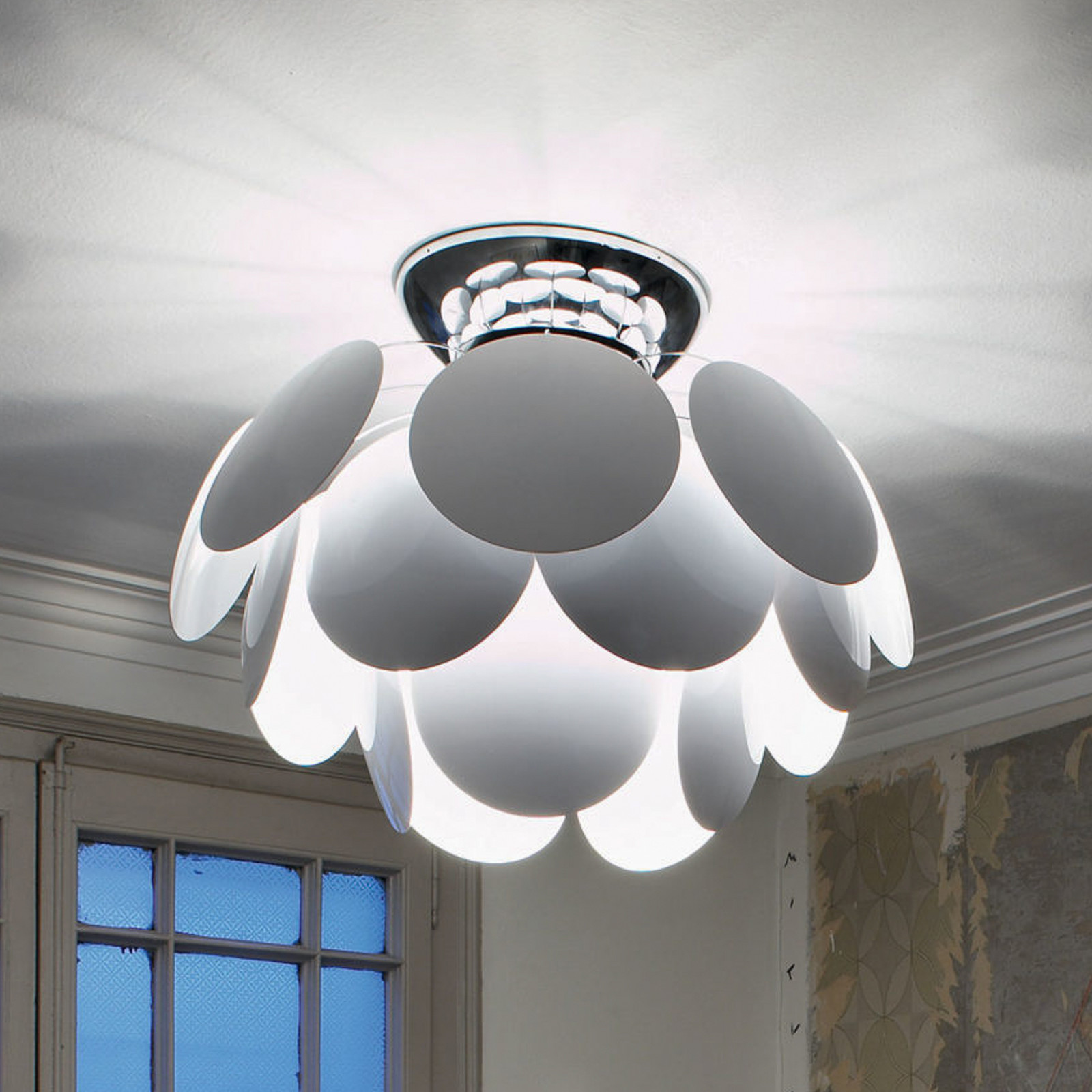 MARSET Plafonieră Discocó Ø 68 cm alb - Camera de zi / sufragerie - design - Plastic