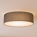 Deckenlampe Marshall, grau, Ø 50 cm, Metall/Rattan