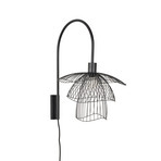 Papillon XS Candeeiro de parede, preto, metal, E14 - Forestier