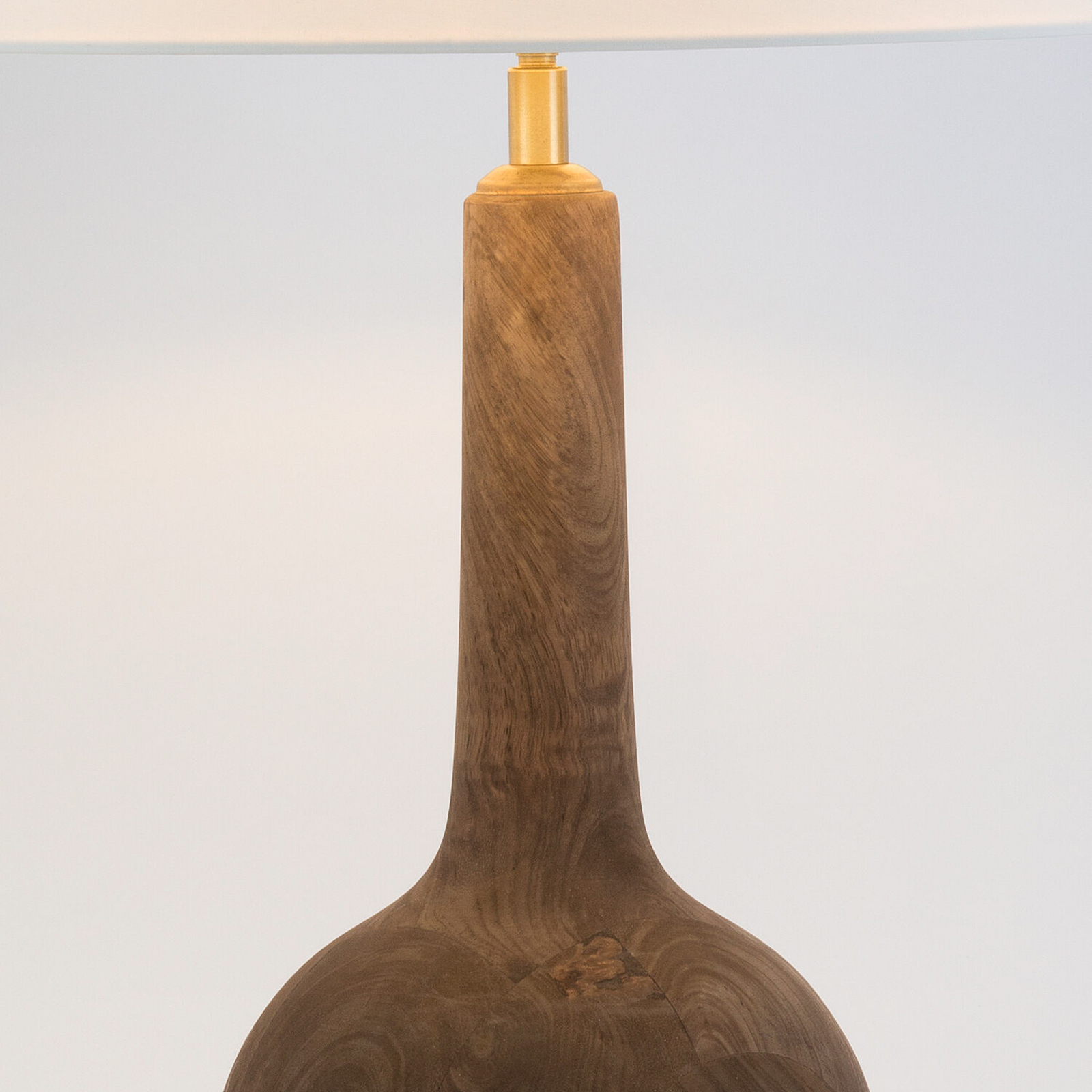 Bordlampe VEZZANA, natur/écru, høyde 47 cm, mangotre, E27
