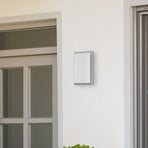 Kinkiet zewnętrzny z czujnikiem 059, stal szlachetna, szkło opalowe, 29 cm,