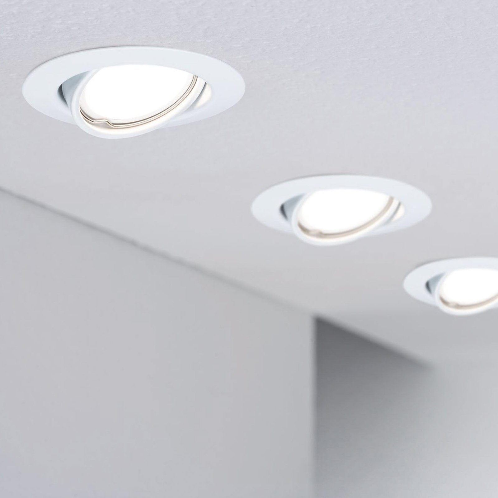 Base recessed spotlight, set of 10, white - Paulmann