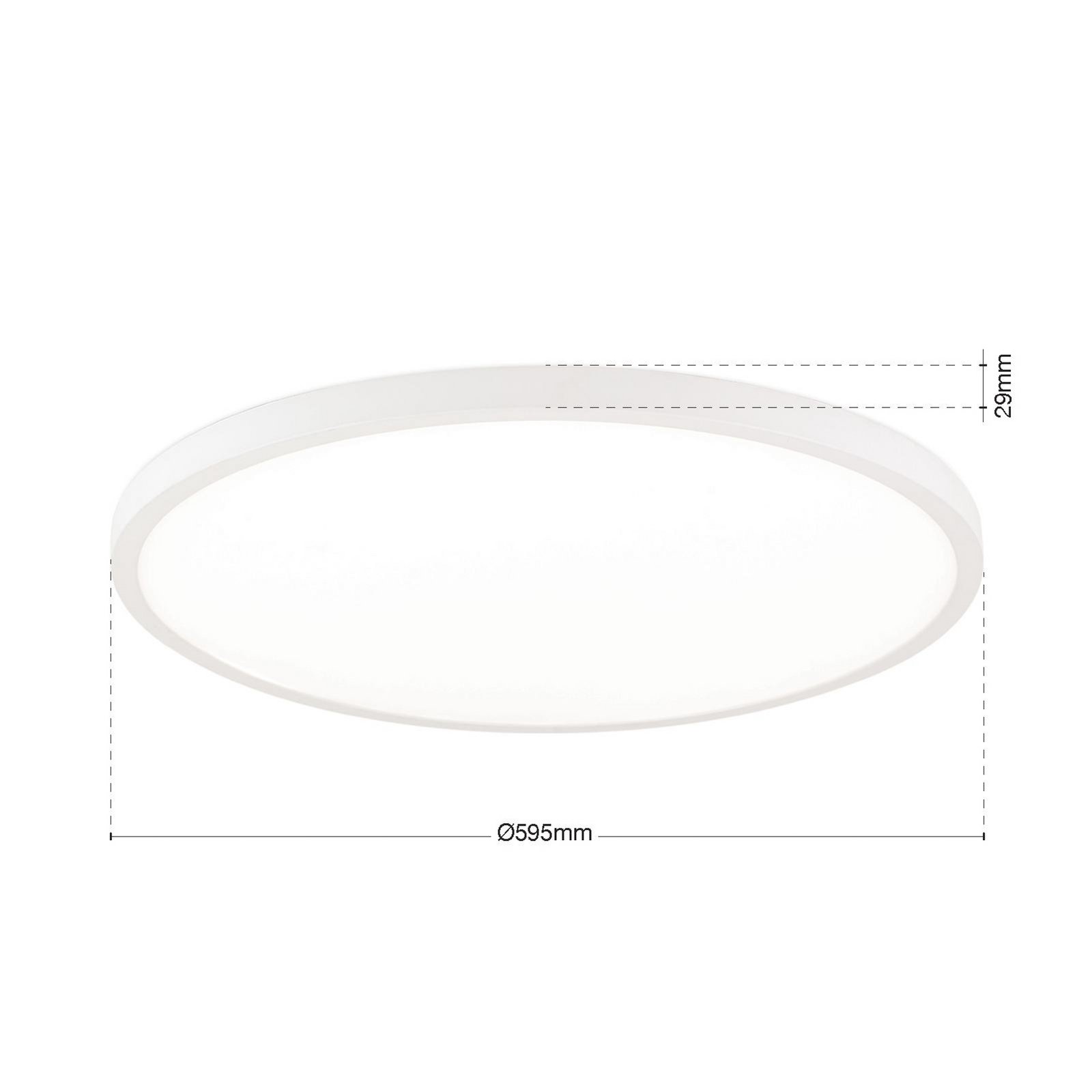 LED ceiling lamp Disc, white Ø 60 cm, CCT, metal/plastic