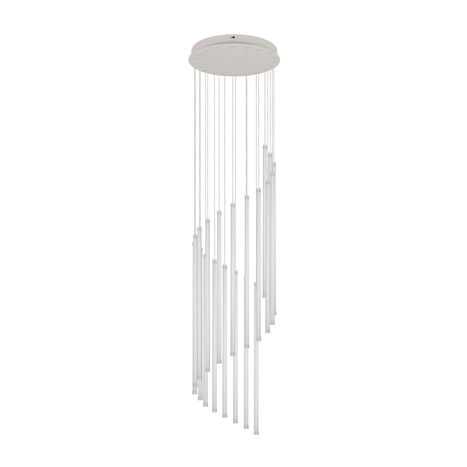 LED závesné svietidlo Baxter, svetlošedá, Ø 37 cm, kov CCT stmievateľné