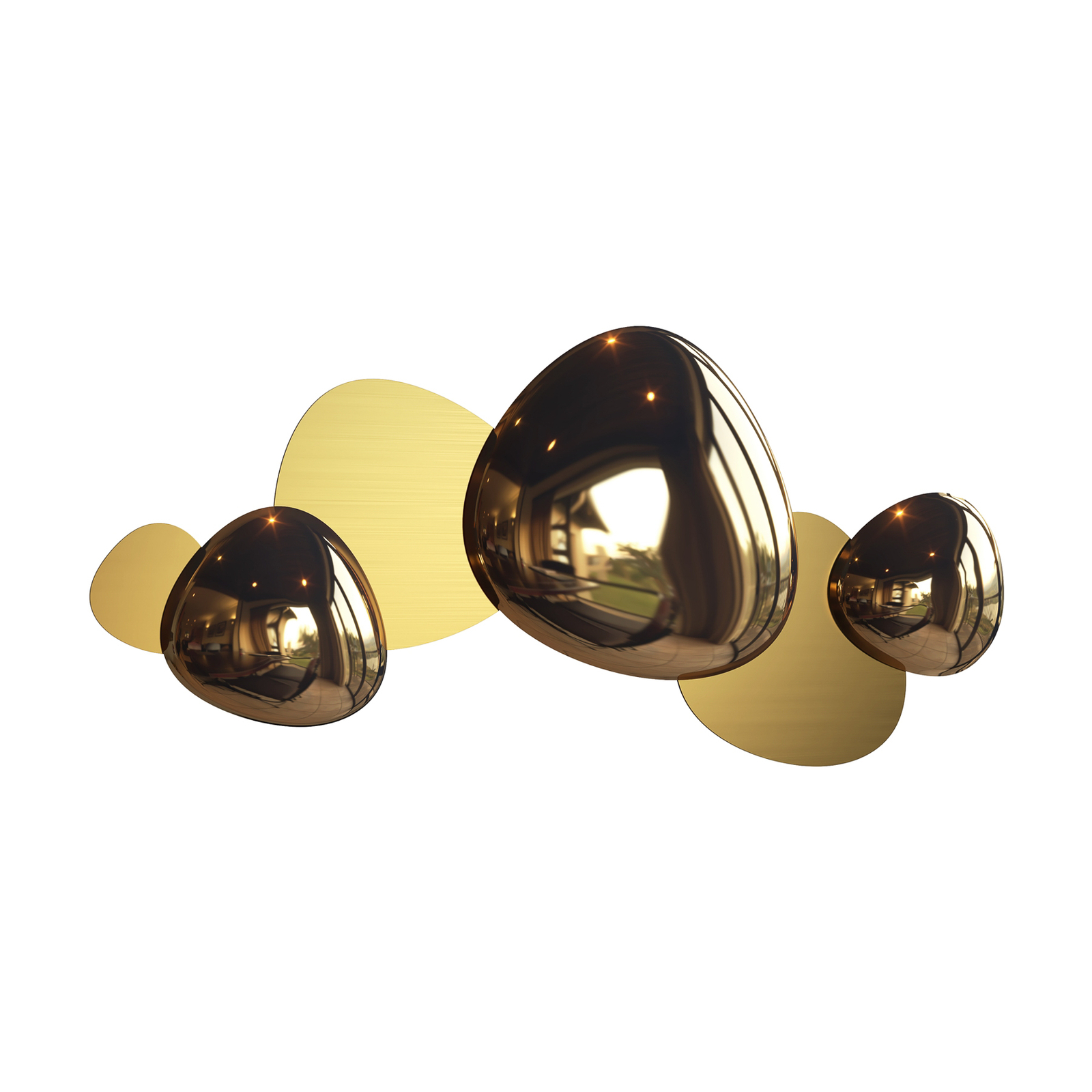 Maytoni Jack-stone LED wandlamp, 79 cm, goud