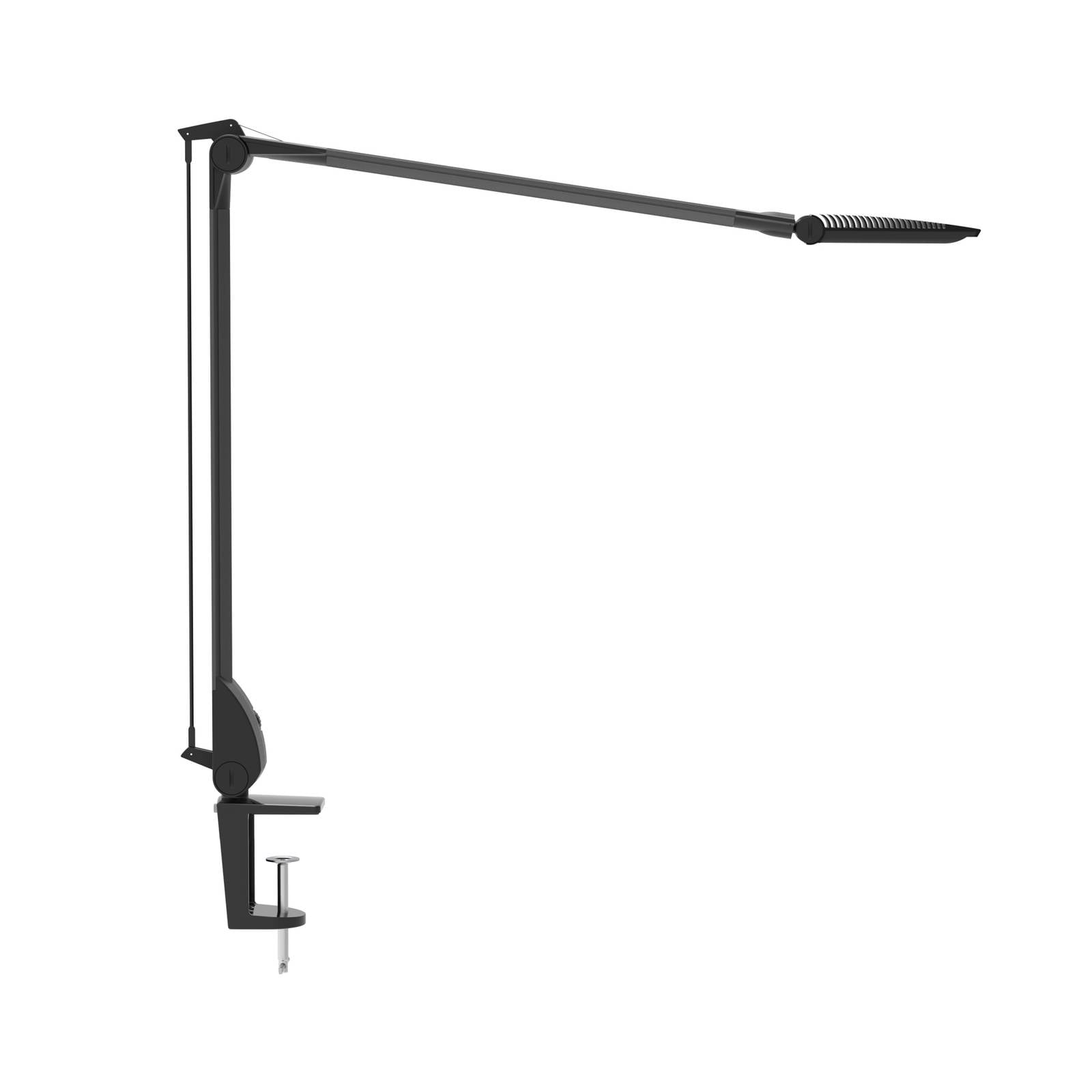 LED-Schreibtischlampe MAULoptimus anthrazit Klemmfuß dim CCT