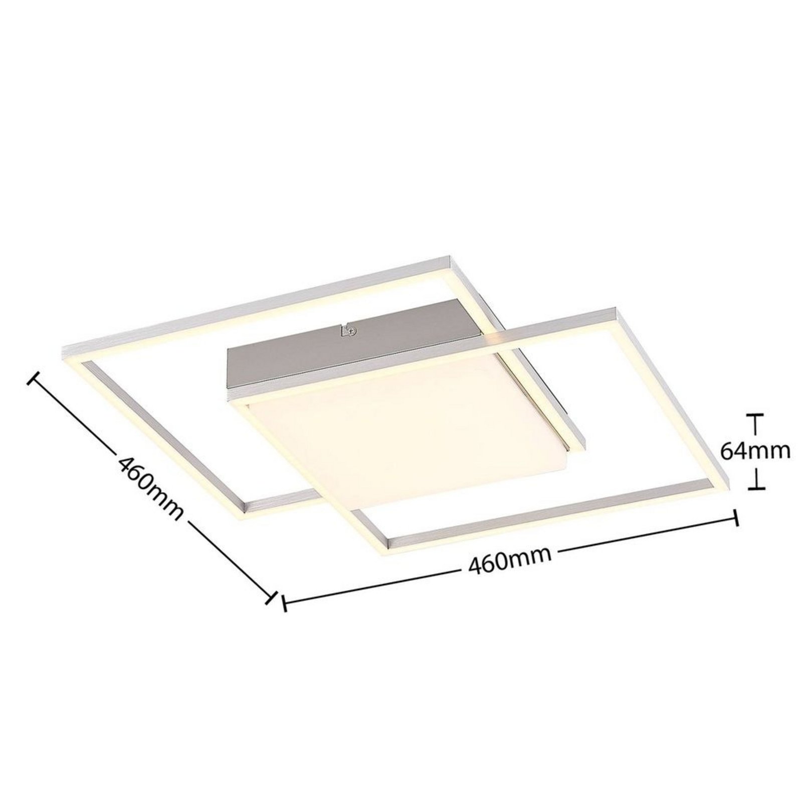 Zayd LED Loftlampe Dim. Nickel - Lindby
