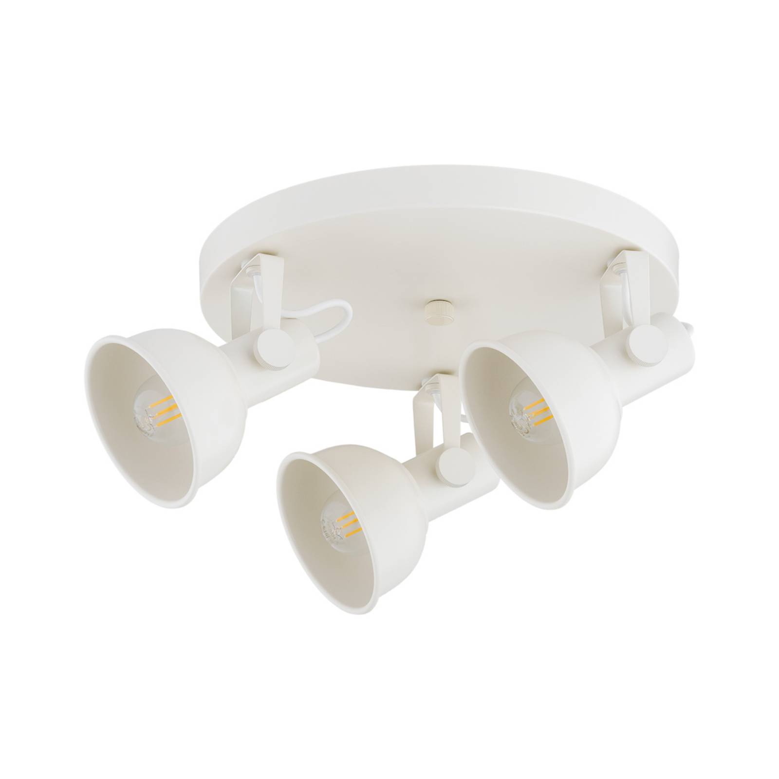 Deckenrondell Trogir, beige, 3-flammig, Stahl, Ø 30 cm