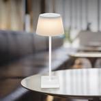 Namizna svetilka Gregoir LED za polnjenje, bela mat, višina 38 cm, CCT