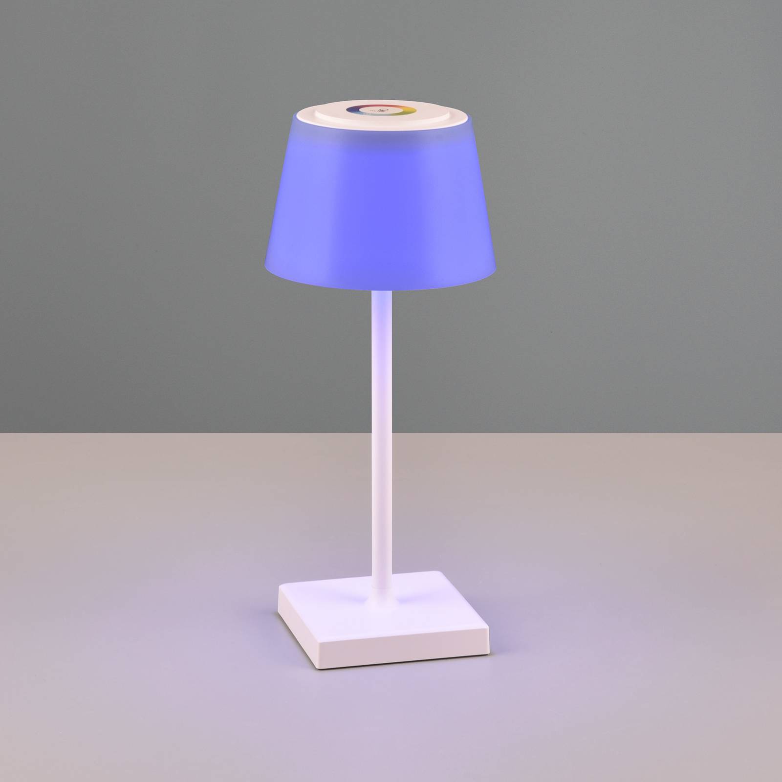 Reality Leuchten Lampe à poser LED Sanchez RGBW/dim, blanche