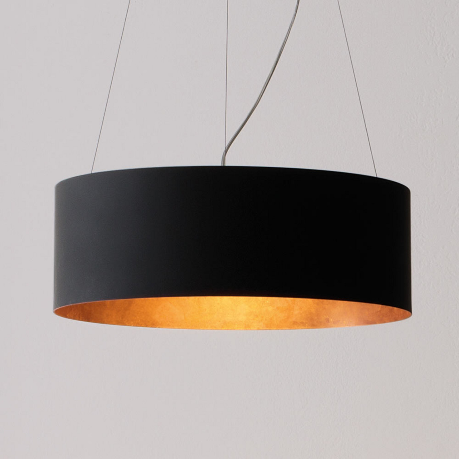 ICONE Olimpia LED suspendat negru-cupru - Camera de zi / sufragerie - design - negru cupru - Metal