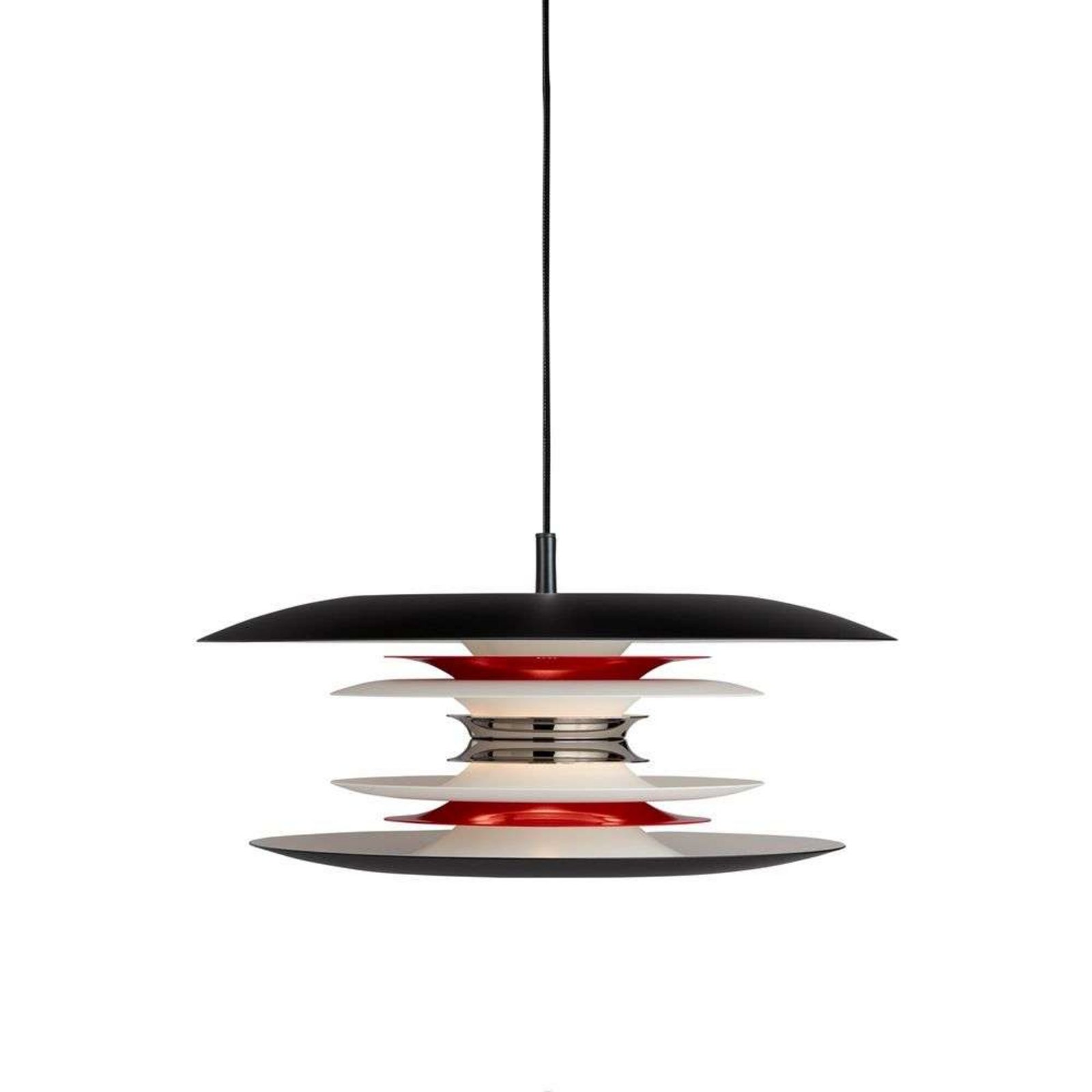 Diablo Lustră Pendul Ø400 Black/Glossy Red - Belid