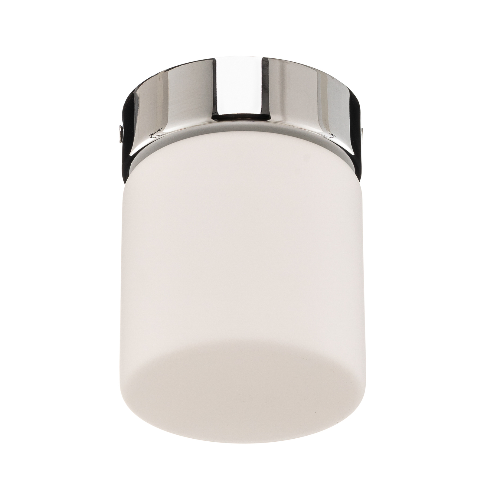 Helestra Keto LED ceiling light, cylinder, chrome