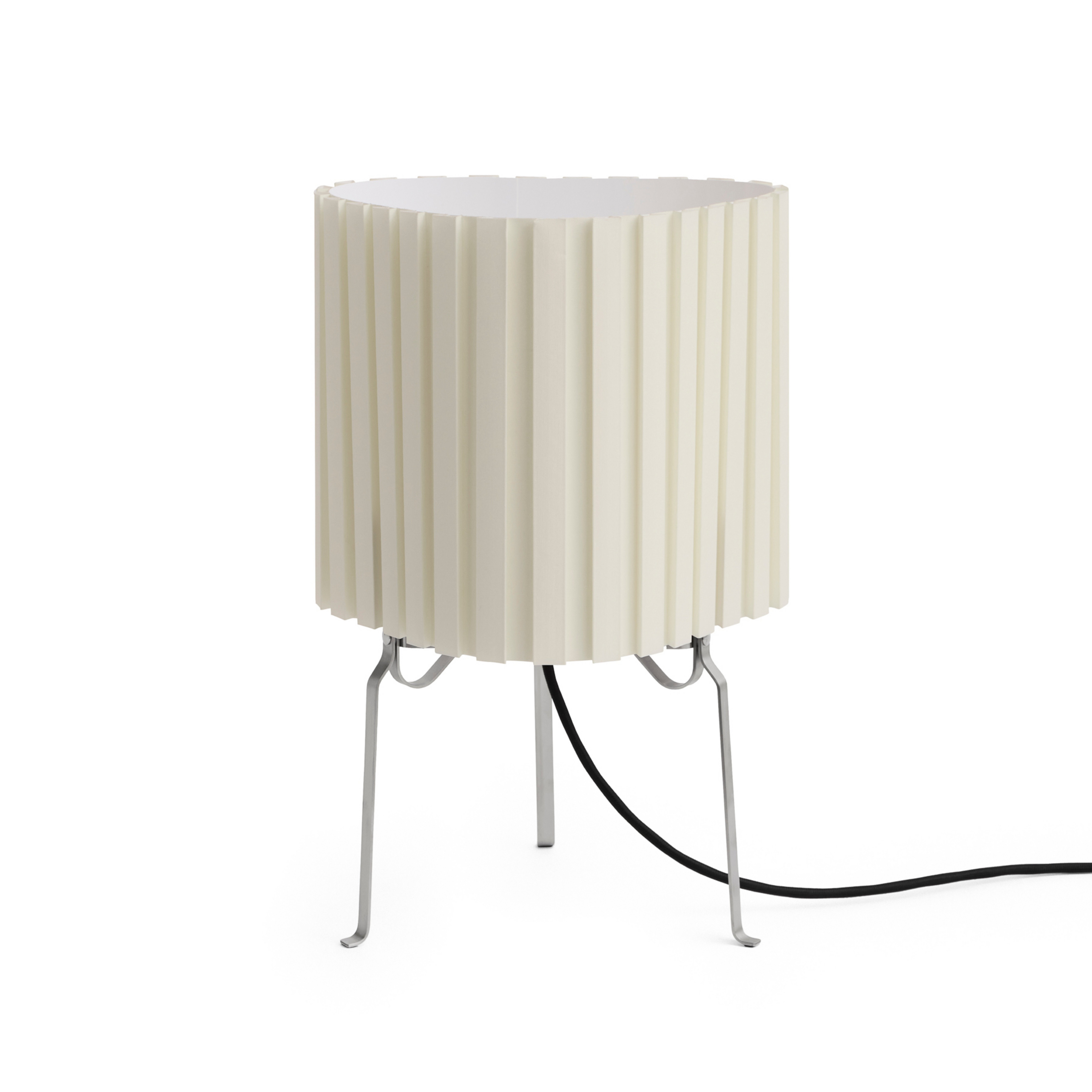 Lampe de table Canelé, blanche, hauteur 37 cm, culot E14, tissu - HAY