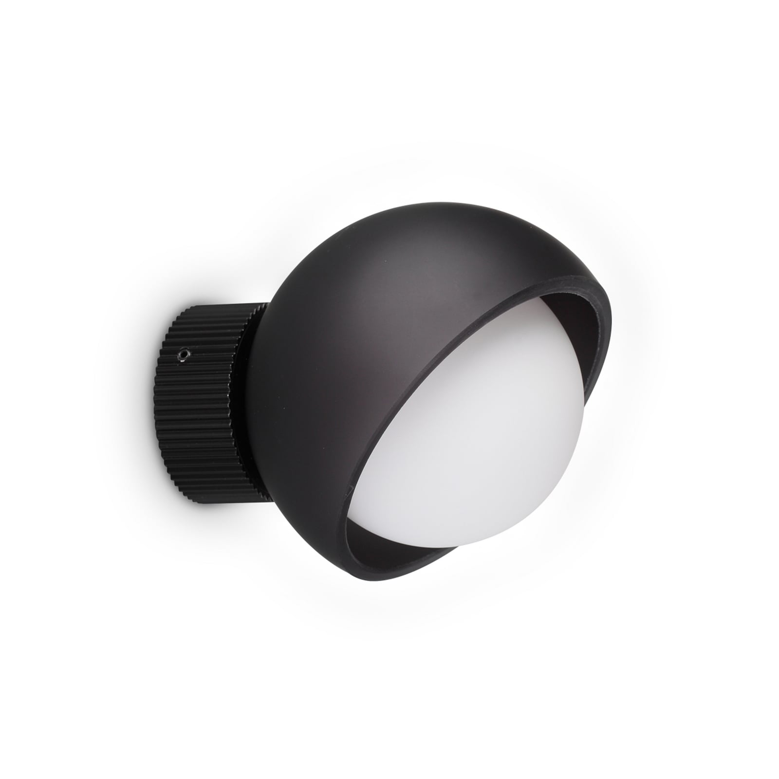 IDEAL LUX vegglampe Bloom, svart, Ø 12 cm metall
