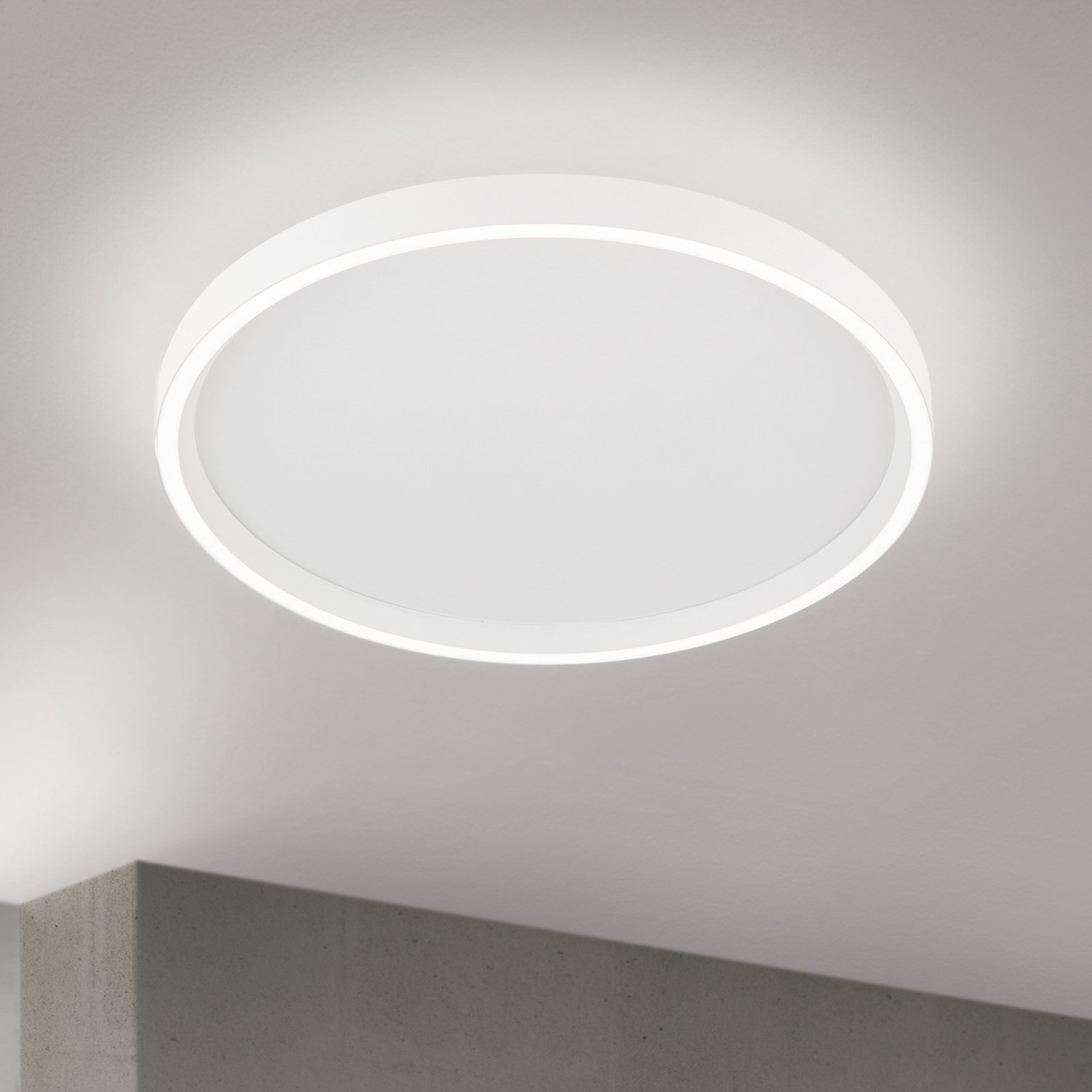 Φωτιστικό οροφής LED Masca, λευκό, Ø 40 cm, CCT, μέταλλο, ρυθμιζόμενο